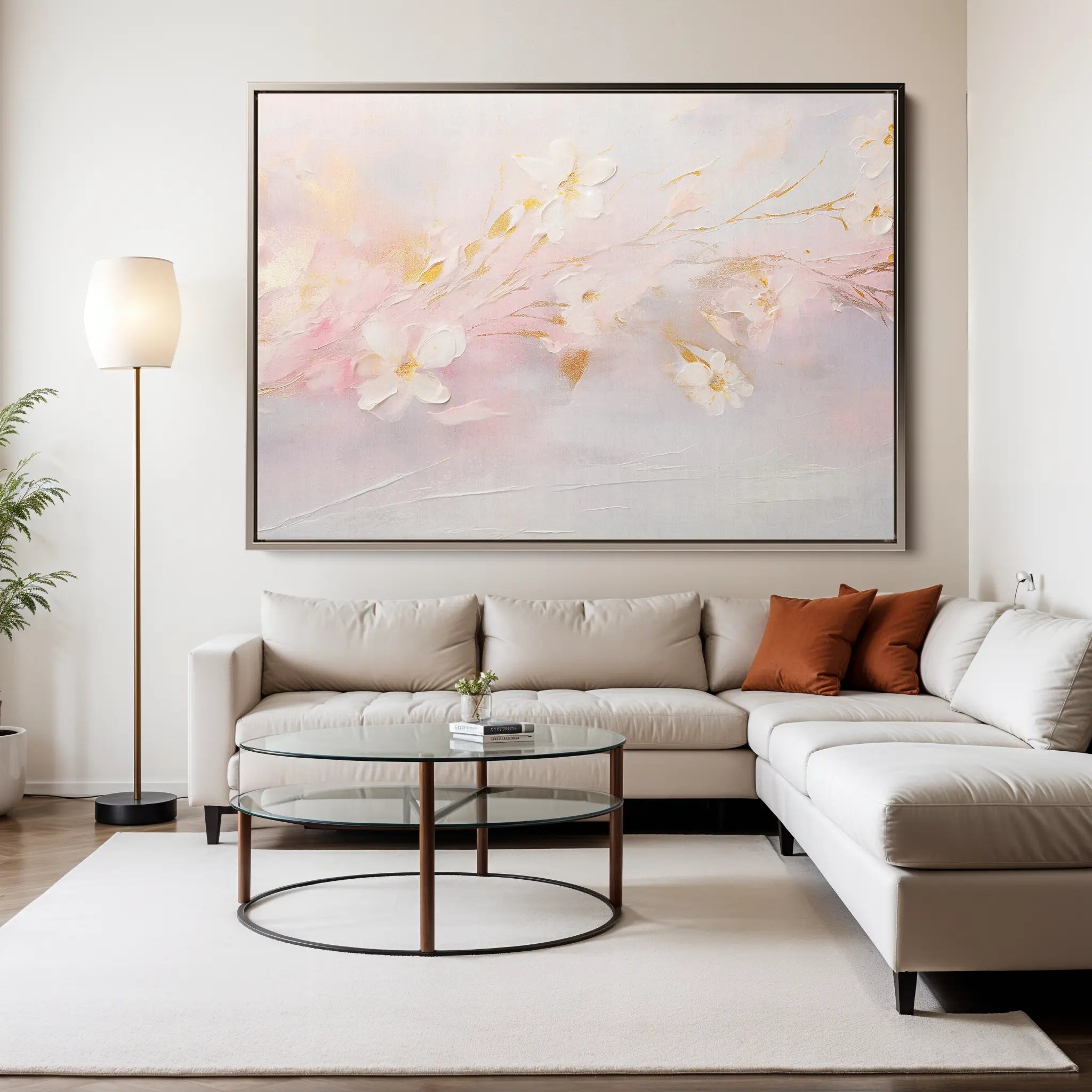 Floral Canvas Wall Art WAD225-F 90 x 60 cm / Stretched on hidden frame