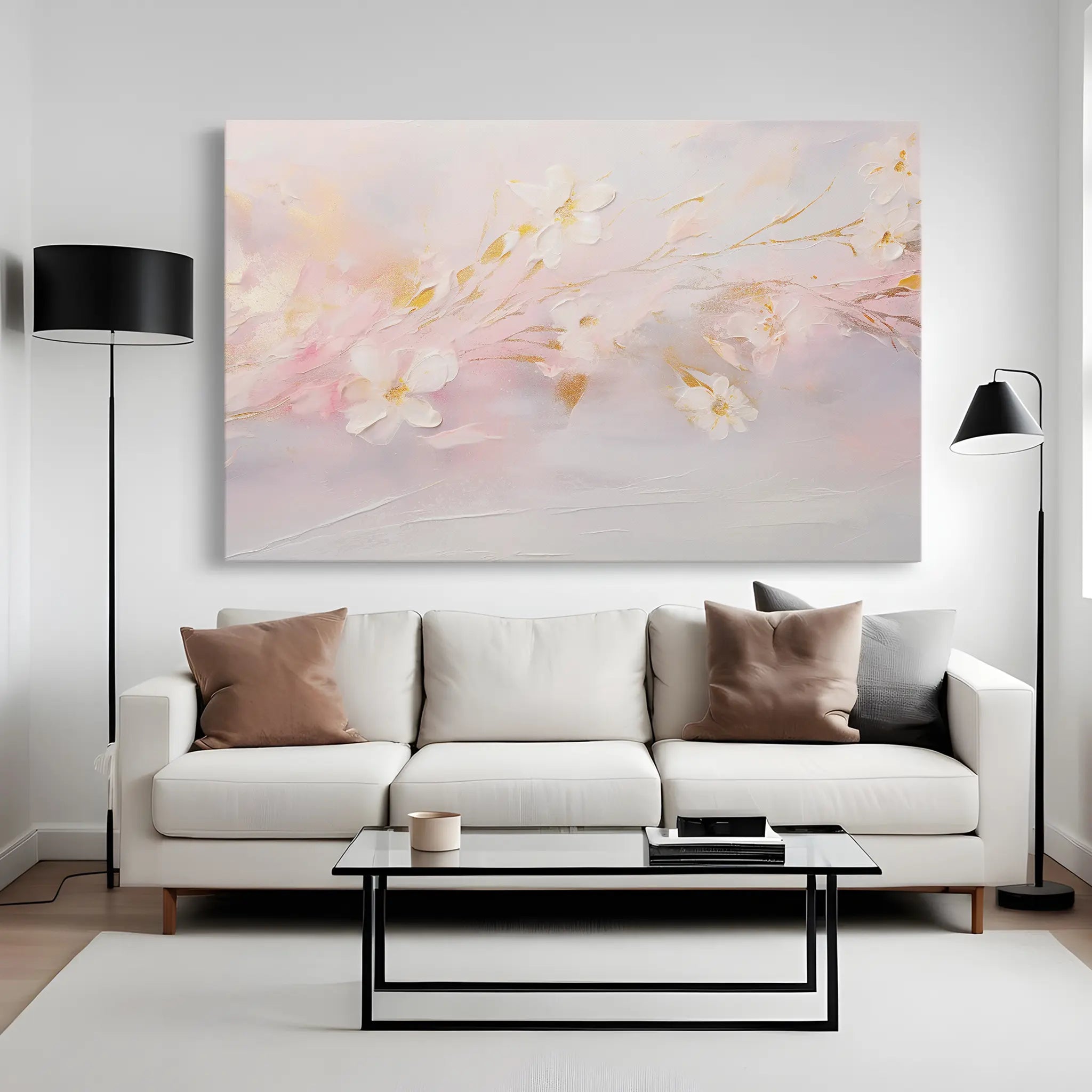 Floral Canvas Wall Art WAD225-F 90 x 60 cm / Stretched on hidden frame