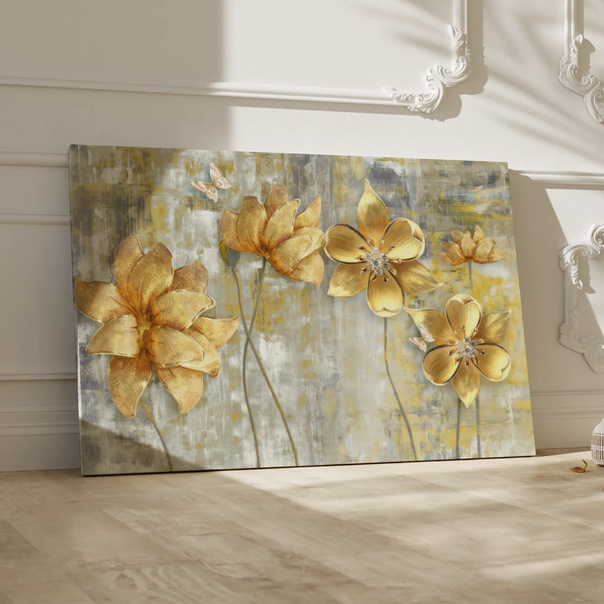 Floral Canvas Wall Art WAD226-F 90 x 60 cm / Stretched on hidden frame