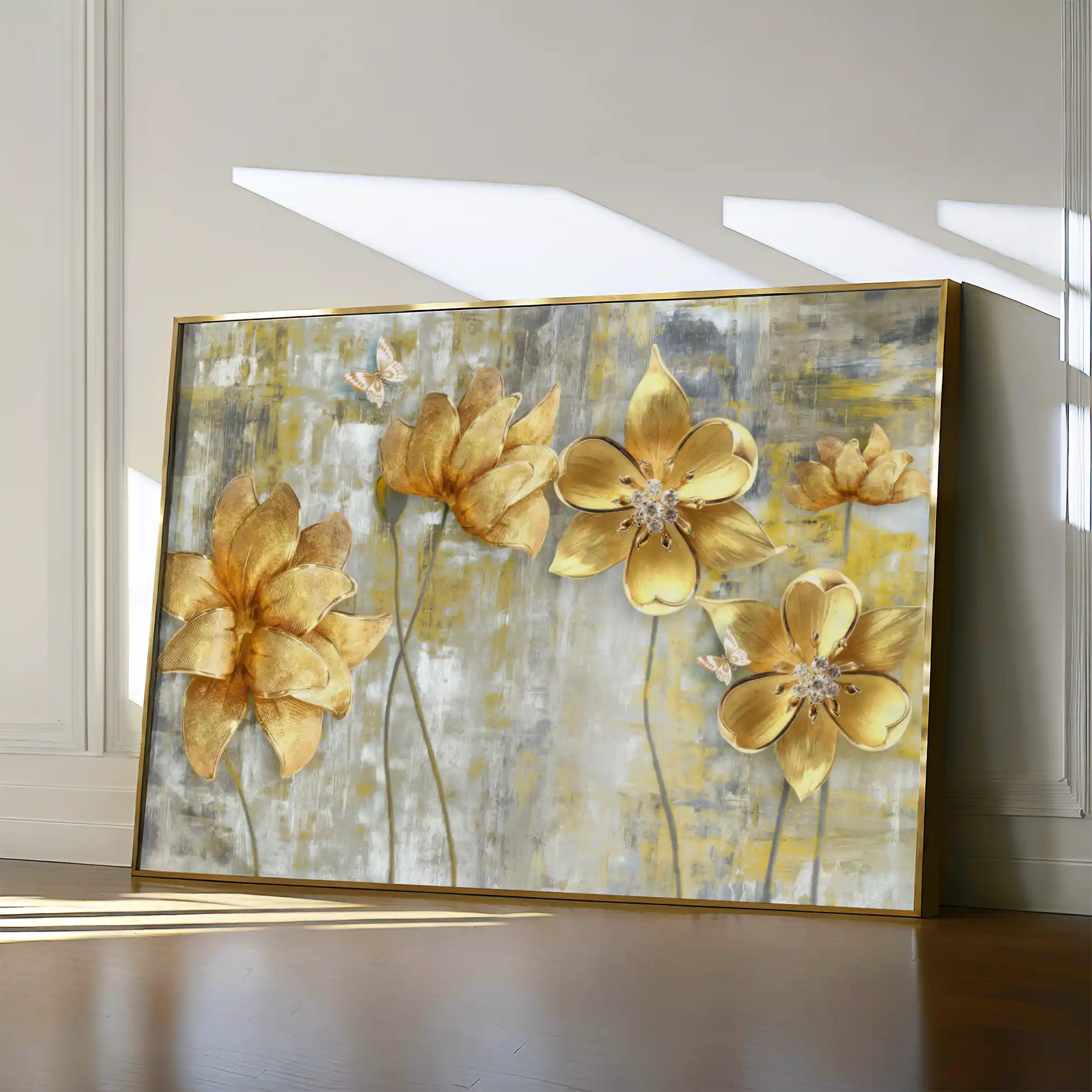 Floral Canvas Wall Art WAD226-F 90 x 60 cm / Stretched on hidden frame