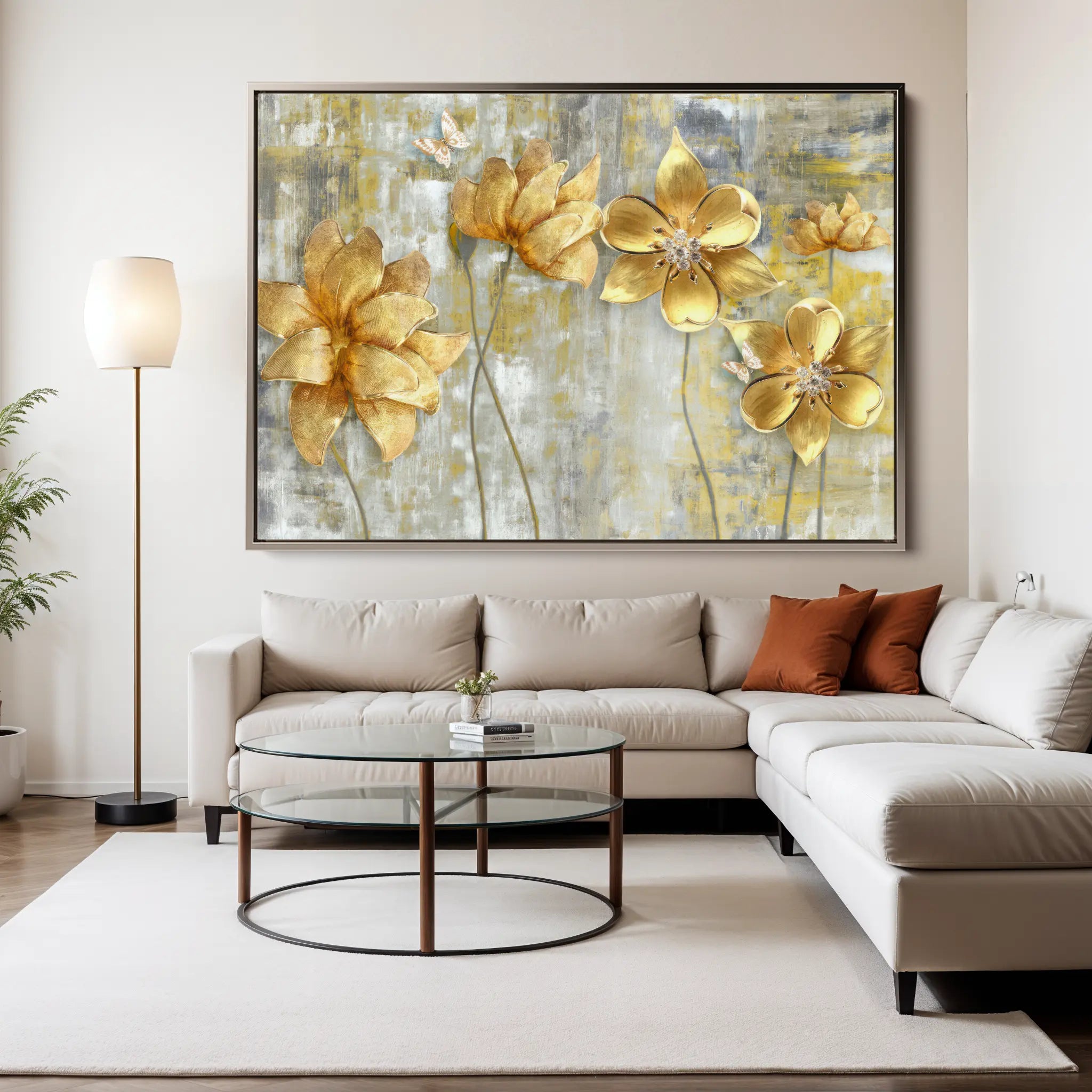 Floral Canvas Wall Art WAD226-F 90 x 60 cm / Stretched on hidden frame