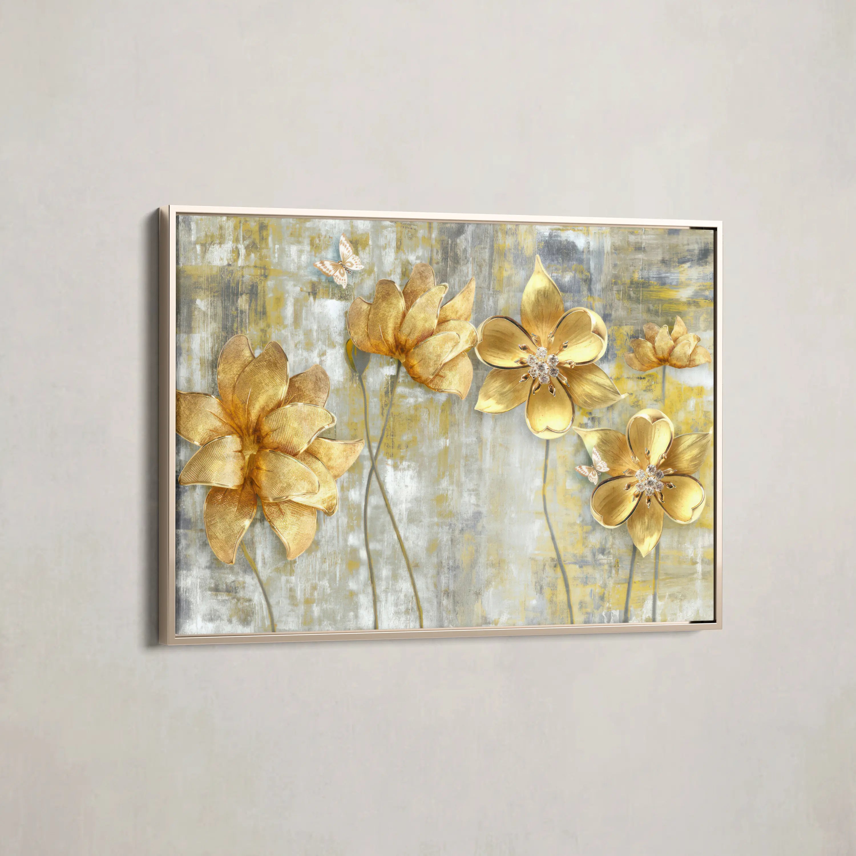 Floral Canvas Wall Art WAD226-F 90 x 60 cm / Stretched on hidden frame