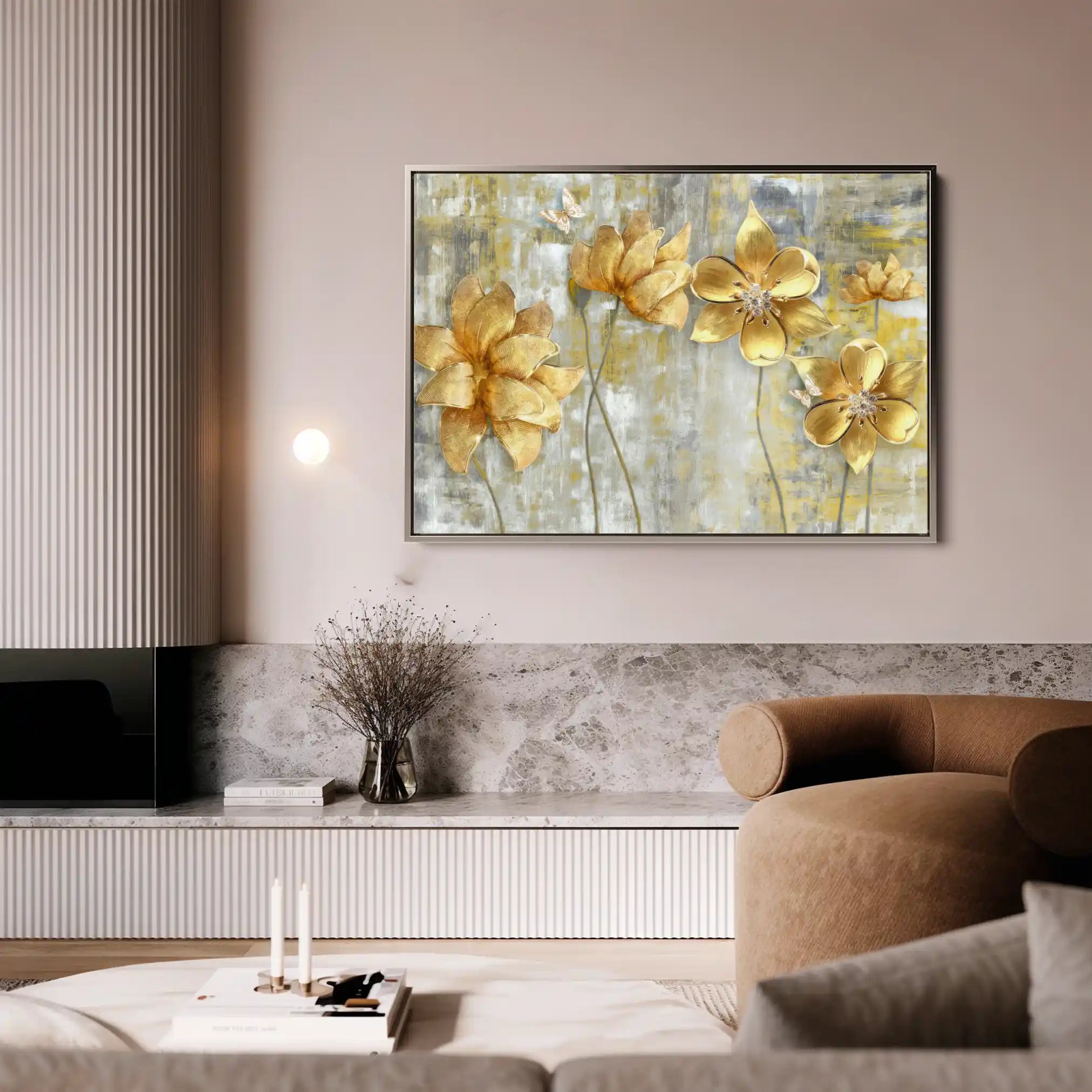 Floral Canvas Wall Art WAD226-F 90 x 60 cm / Stretched on hidden frame