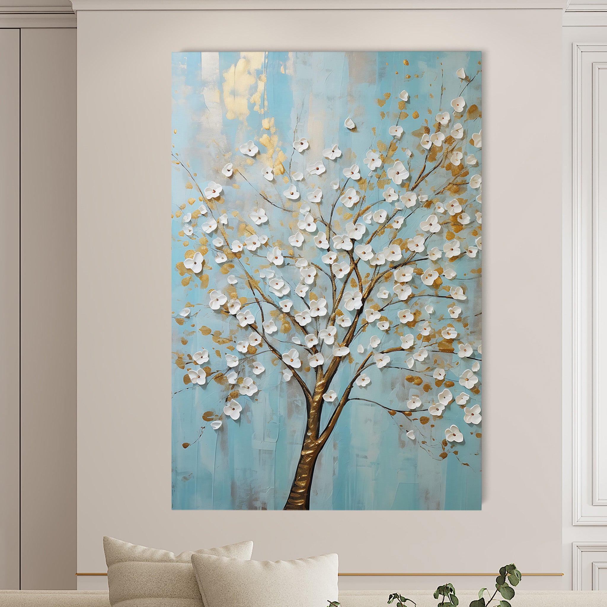 Floral Canvas Wall Art WAD227-F 90 x 60 cm / Stretched on hidden frame