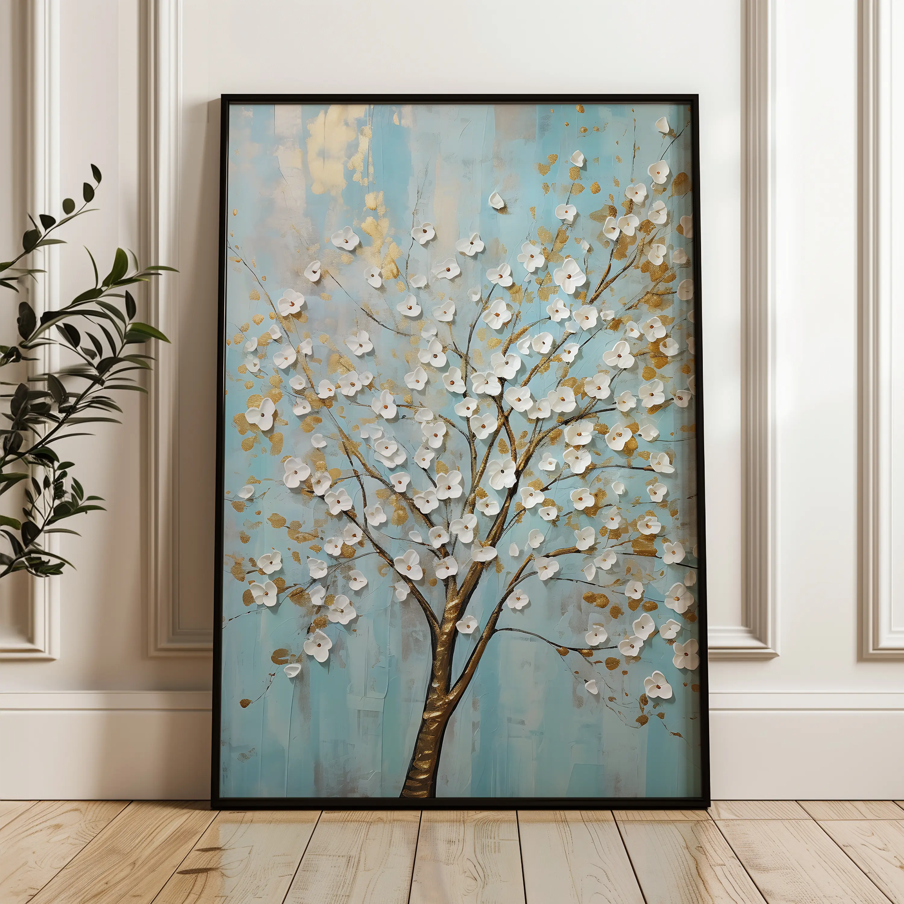 Floral Canvas Wall Art WAD227-F 90 x 60 cm / Stretched on hidden frame