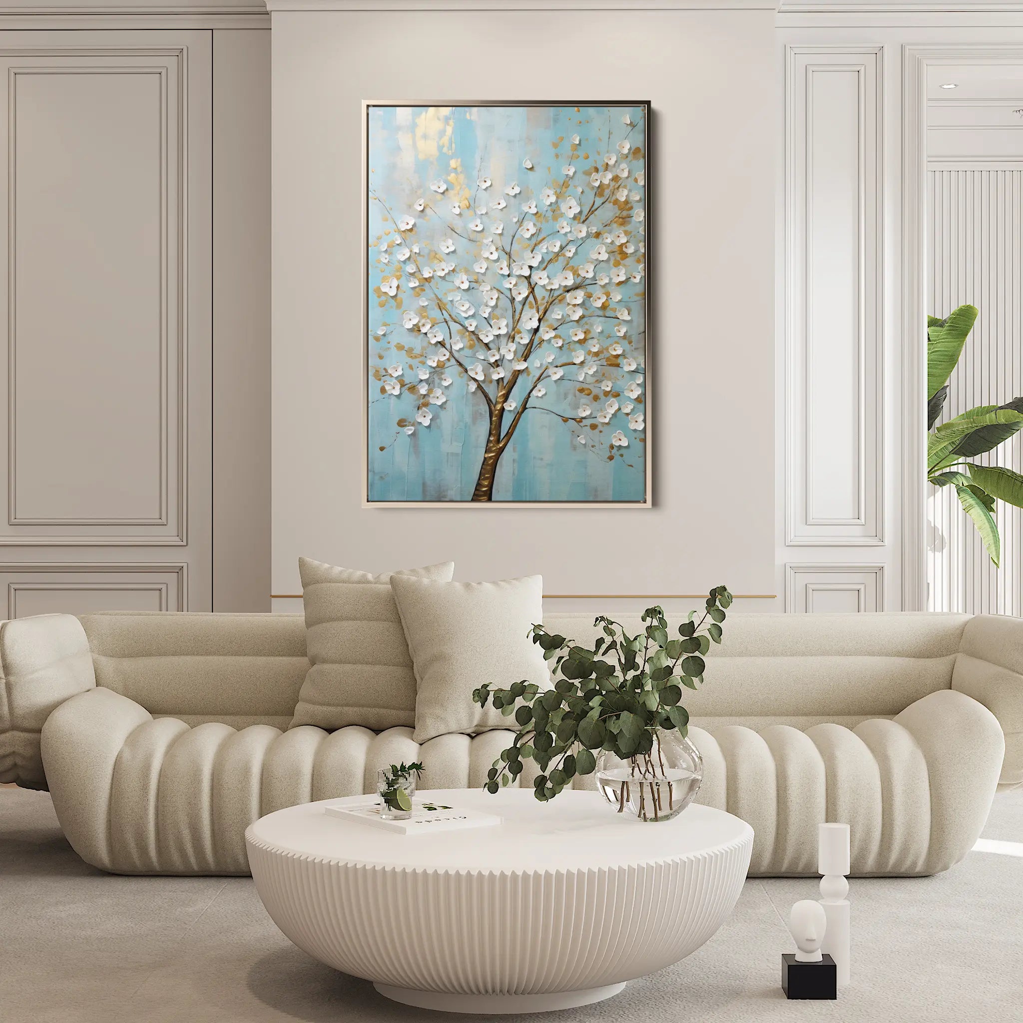 Floral Canvas Wall Art WAD227-F 90 x 60 cm / Stretched on hidden frame