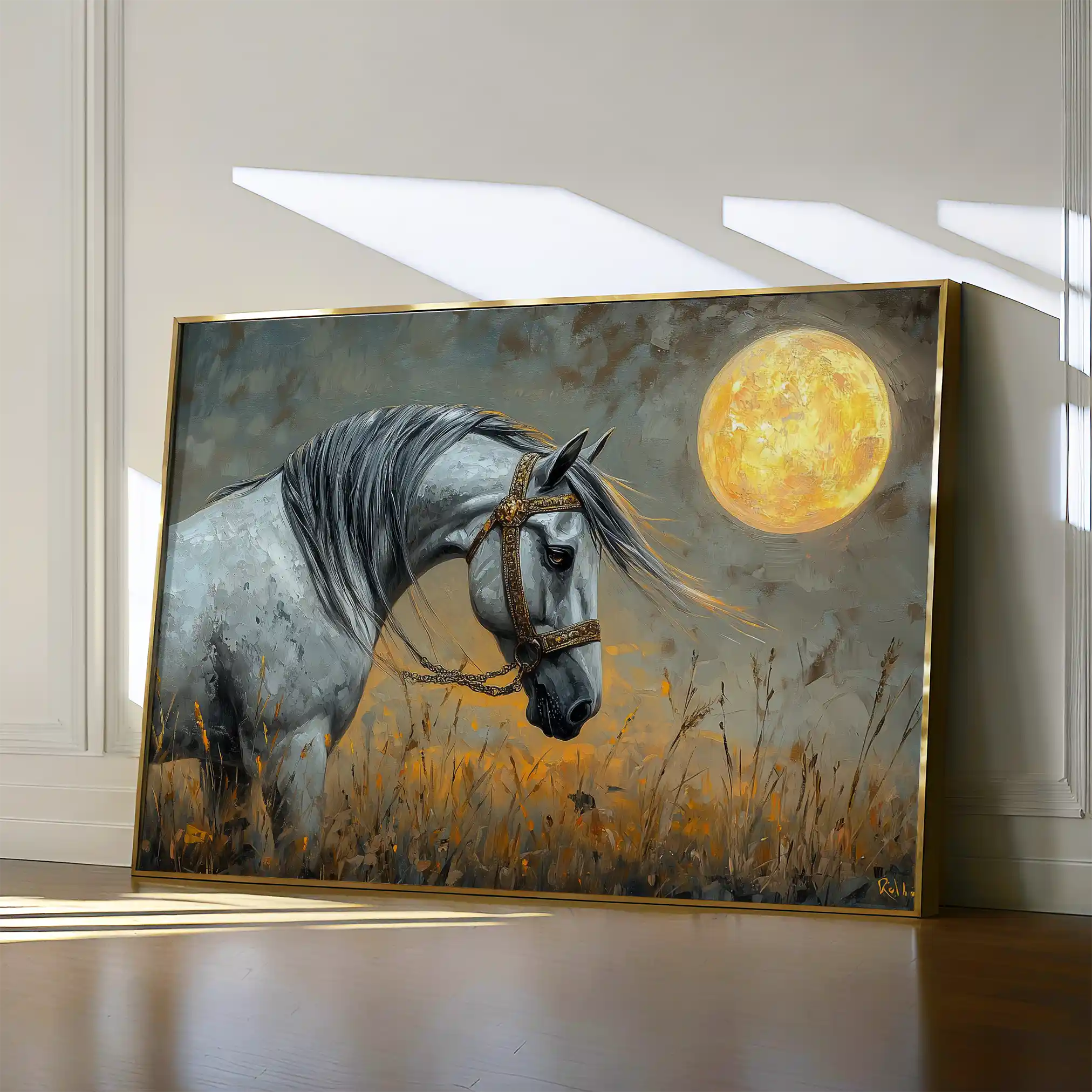 Horses Canvas Wall Art WAD227-H 90 x 60 cm / Stretched on hidden frame
