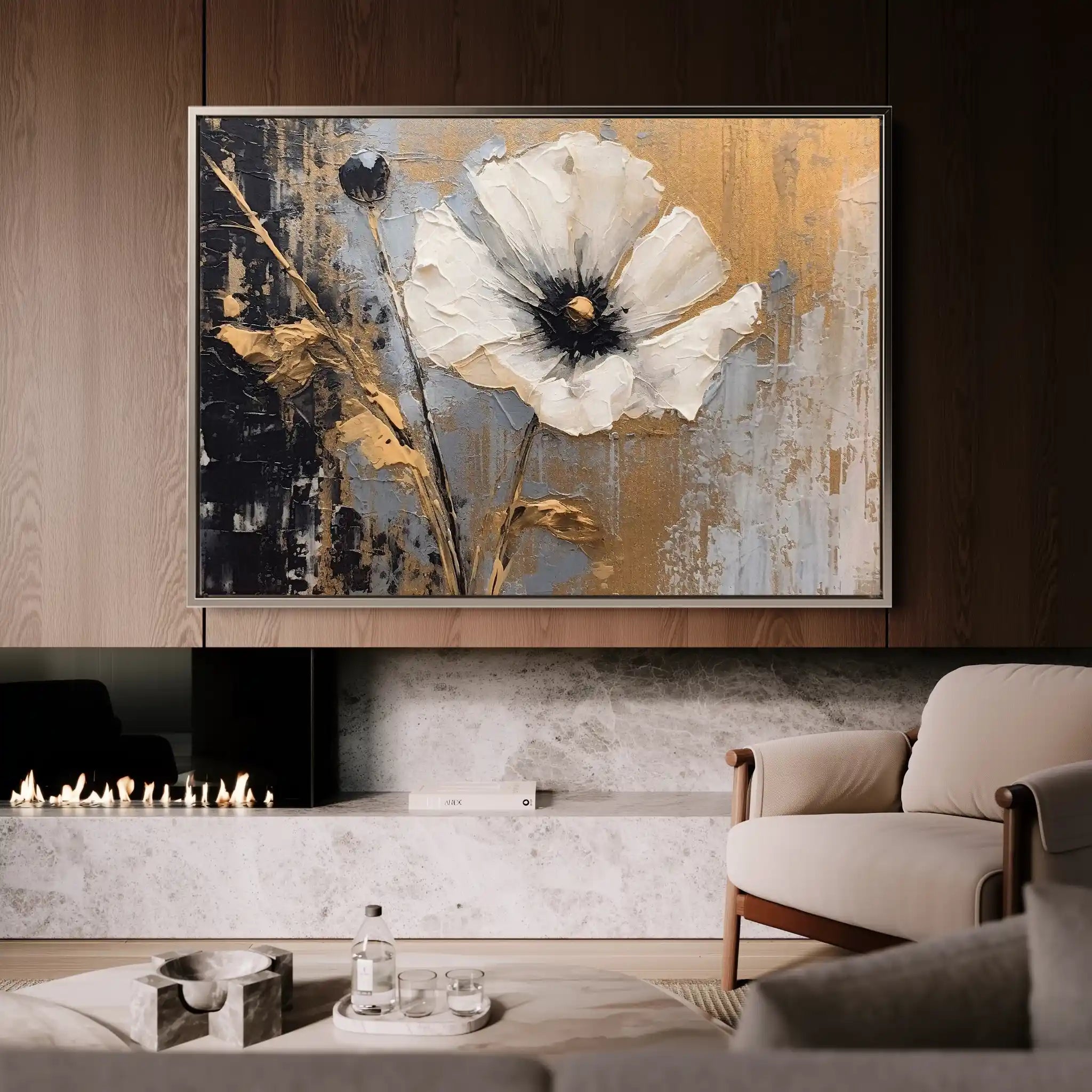 Floral Canvas Wall Art WAD228-F 90 x 60 cm / Stretched on hidden frame
