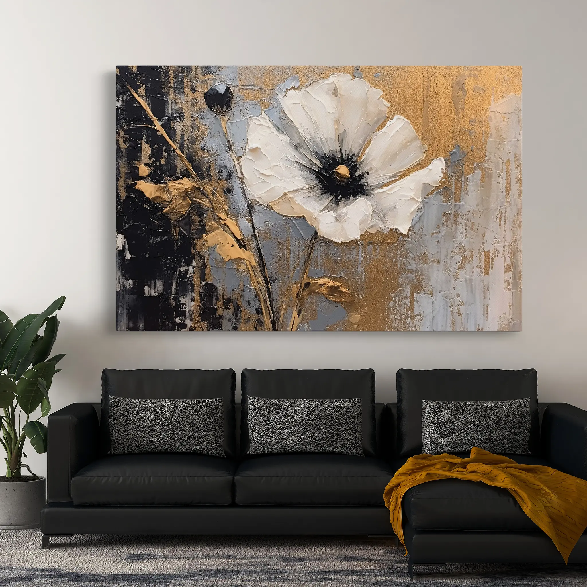 Floral Canvas Wall Art WAD228-F 90 x 60 cm / Stretched on hidden frame