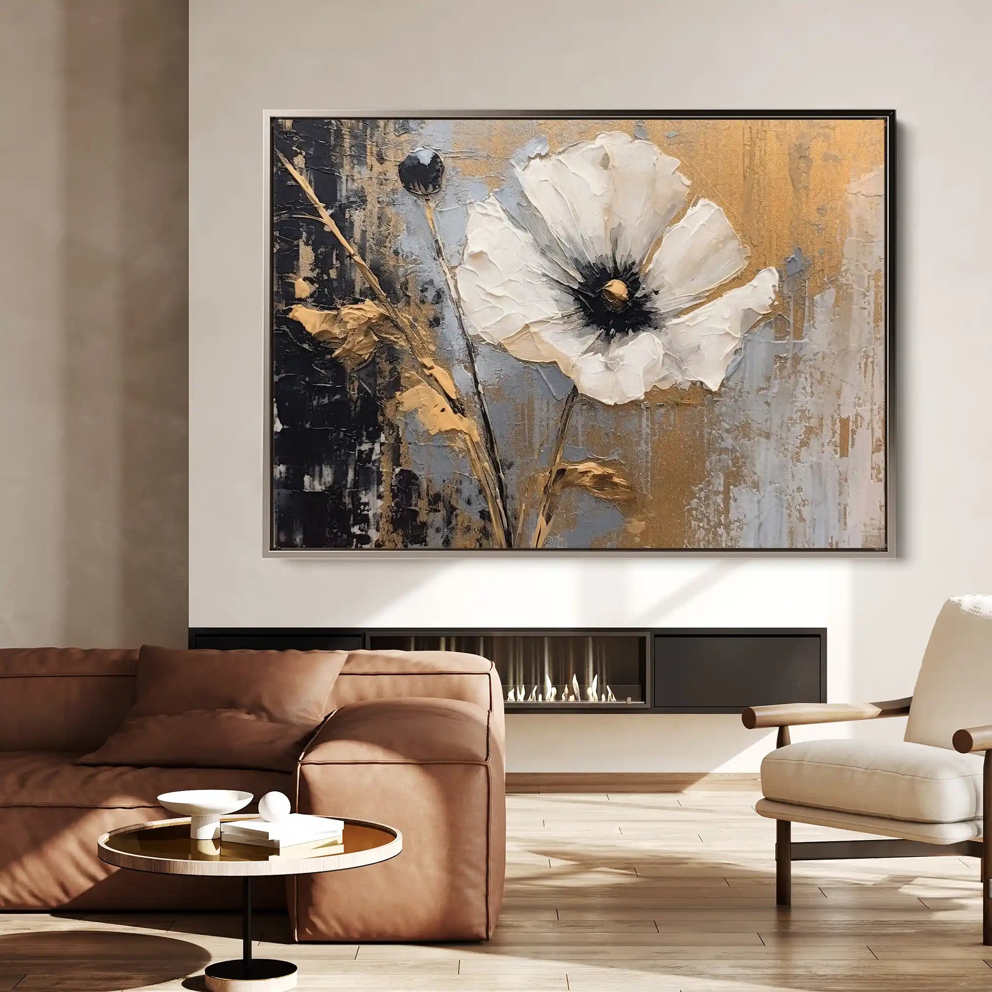 Floral Canvas Wall Art WAD228-F 90 x 60 cm / Stretched on hidden frame