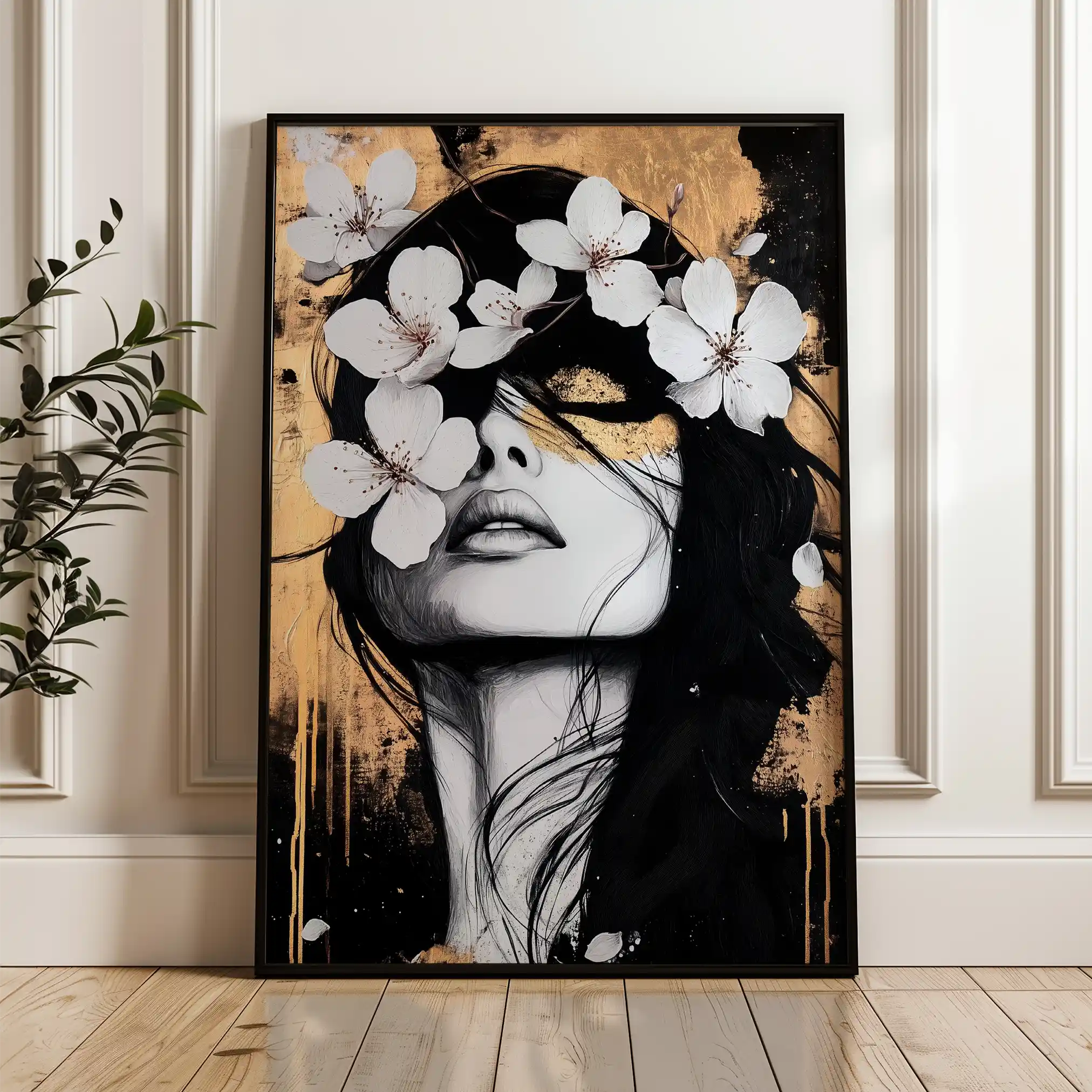 Portrait 229 Canvas Art 90 x 60 cm / Stretched on hidden frame