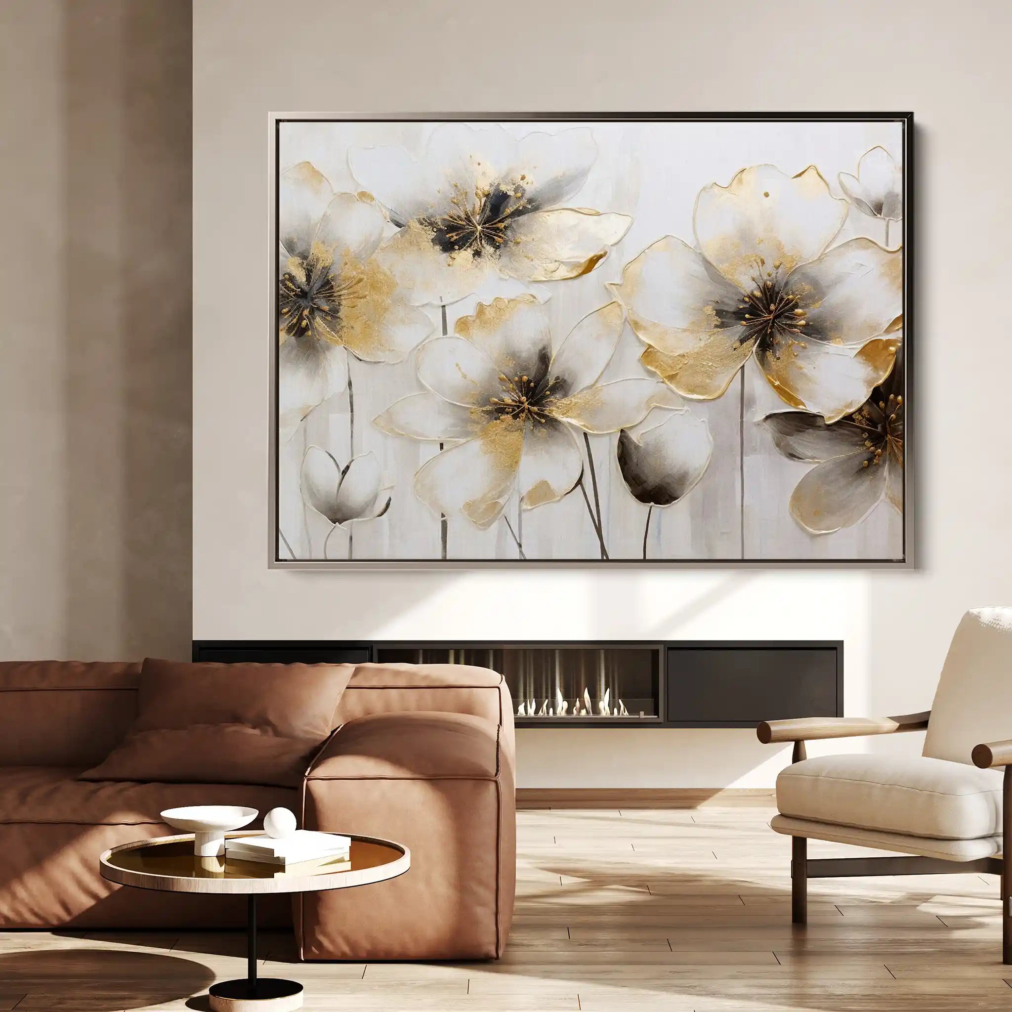 Floral Canvas Wall Art WAD230-F 90 x 60 cm / Stretched on hidden frame