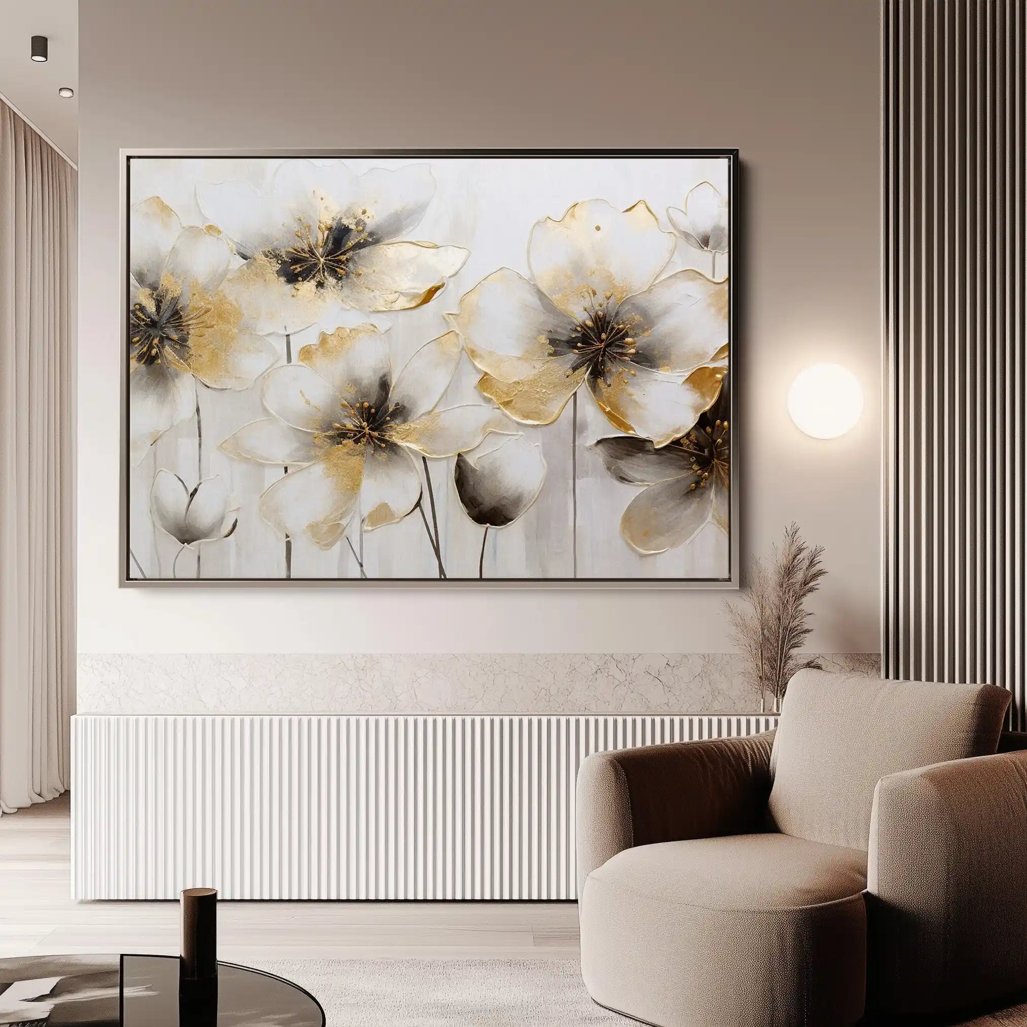 Floral Canvas Wall Art WAD230-F 90 x 60 cm / Stretched on hidden frame