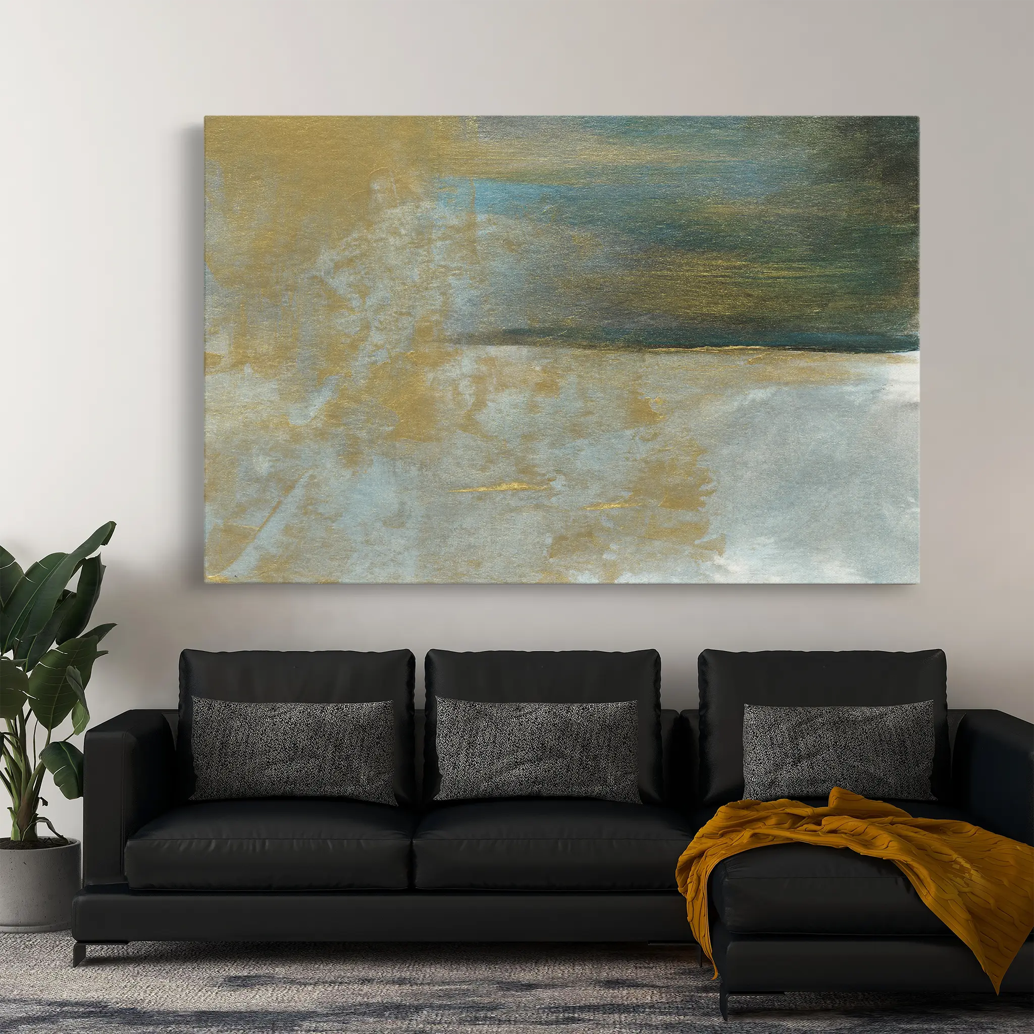 Abstract Canvas Wall Art WAD232-A 90 x 60 cm / Stretched on hidden frame