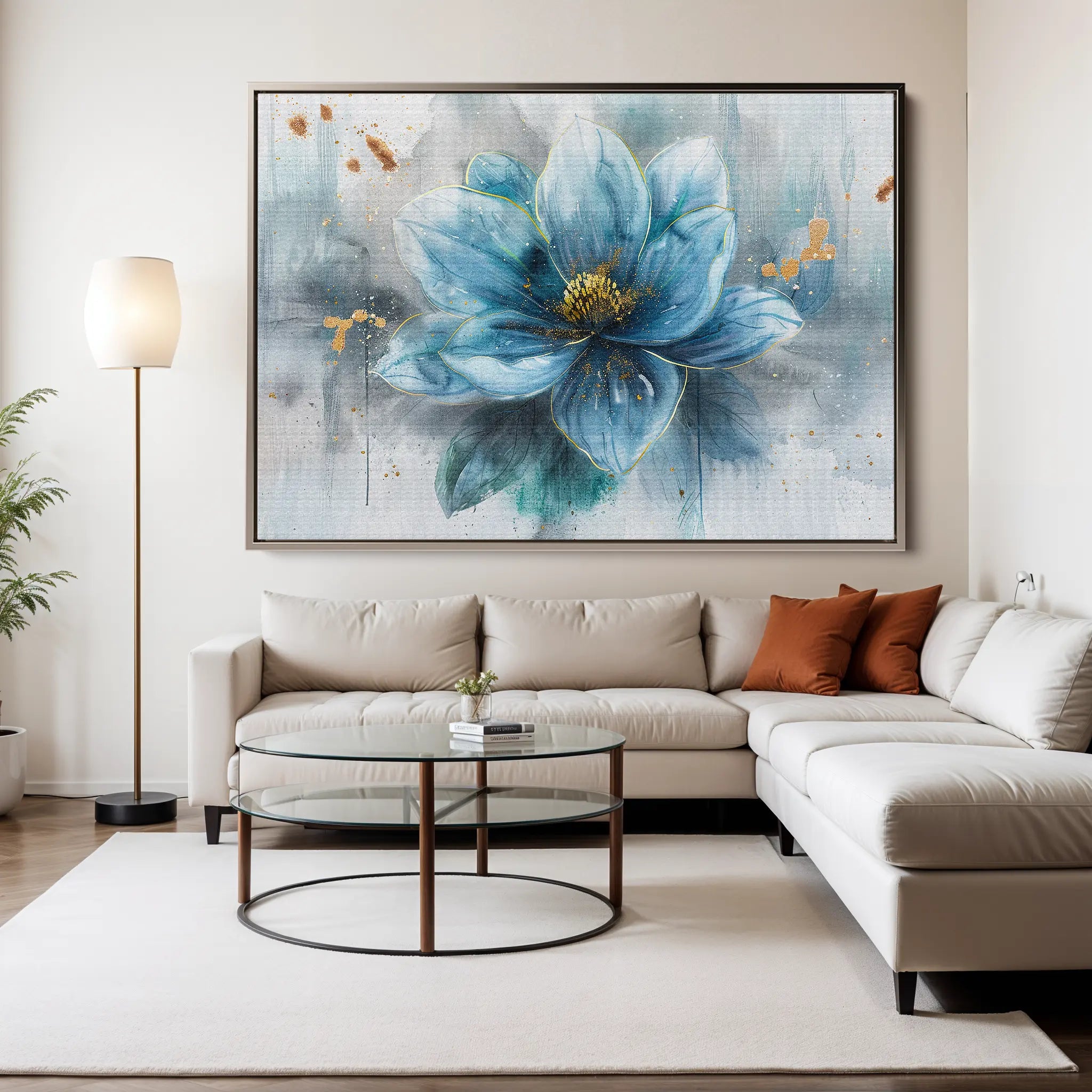 Floral Canvas Wall Art WAD232-F 90 x 60 cm / Stretched on hidden frame