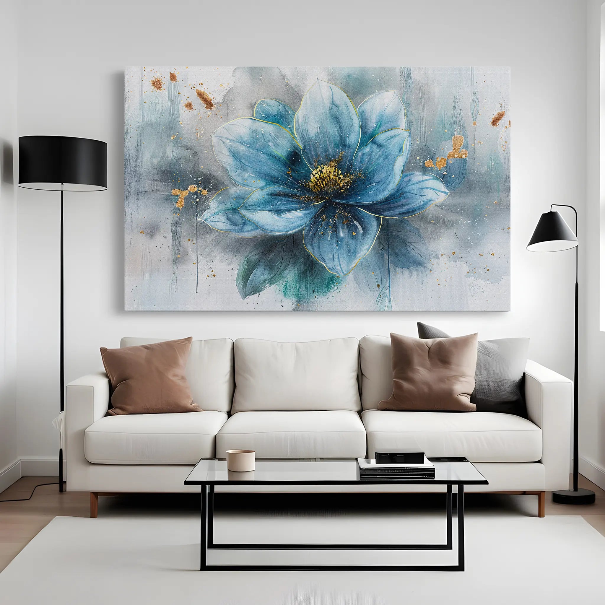 Floral Canvas Wall Art WAD232-F 90 x 60 cm / Stretched on hidden frame