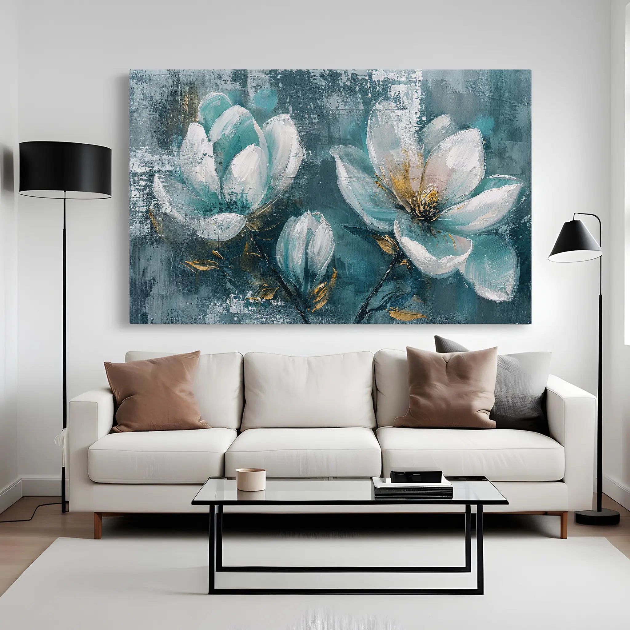 Floral Canvas Wall Art WAD234-F 90 x 60 cm / Stretched on hidden frame