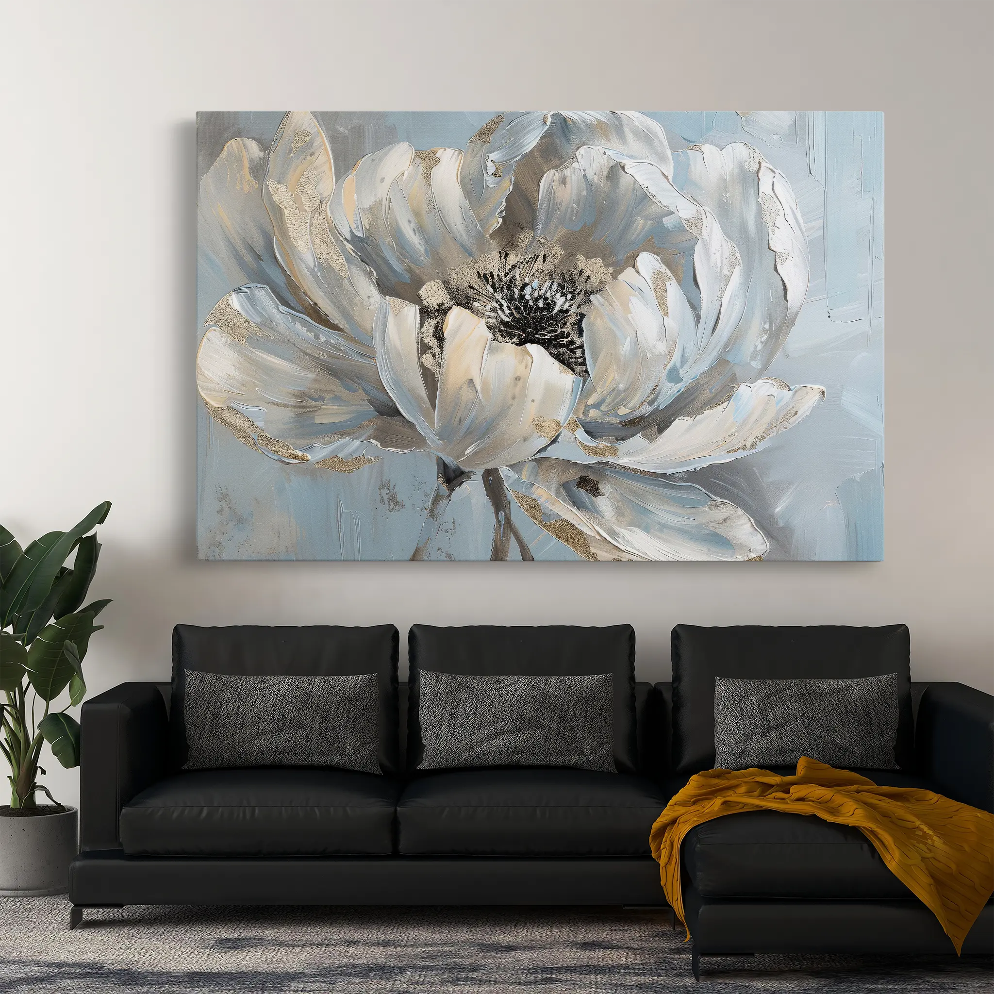 Floral Canvas Wall Art WAD235-F 90 x 60 cm / Stretched on hidden frame