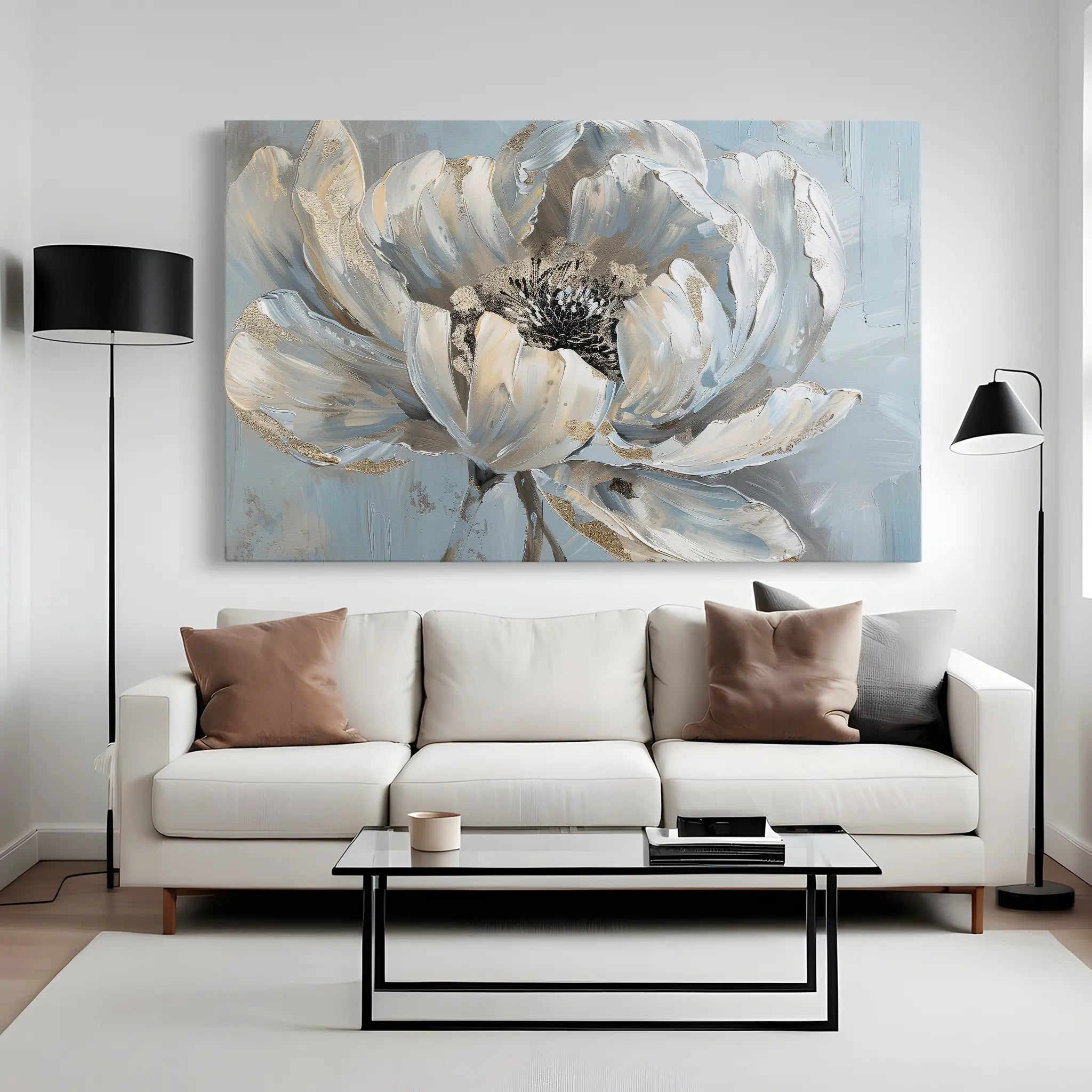 Floral Canvas Wall Art WAD235-F 90 x 60 cm / Stretched on hidden frame