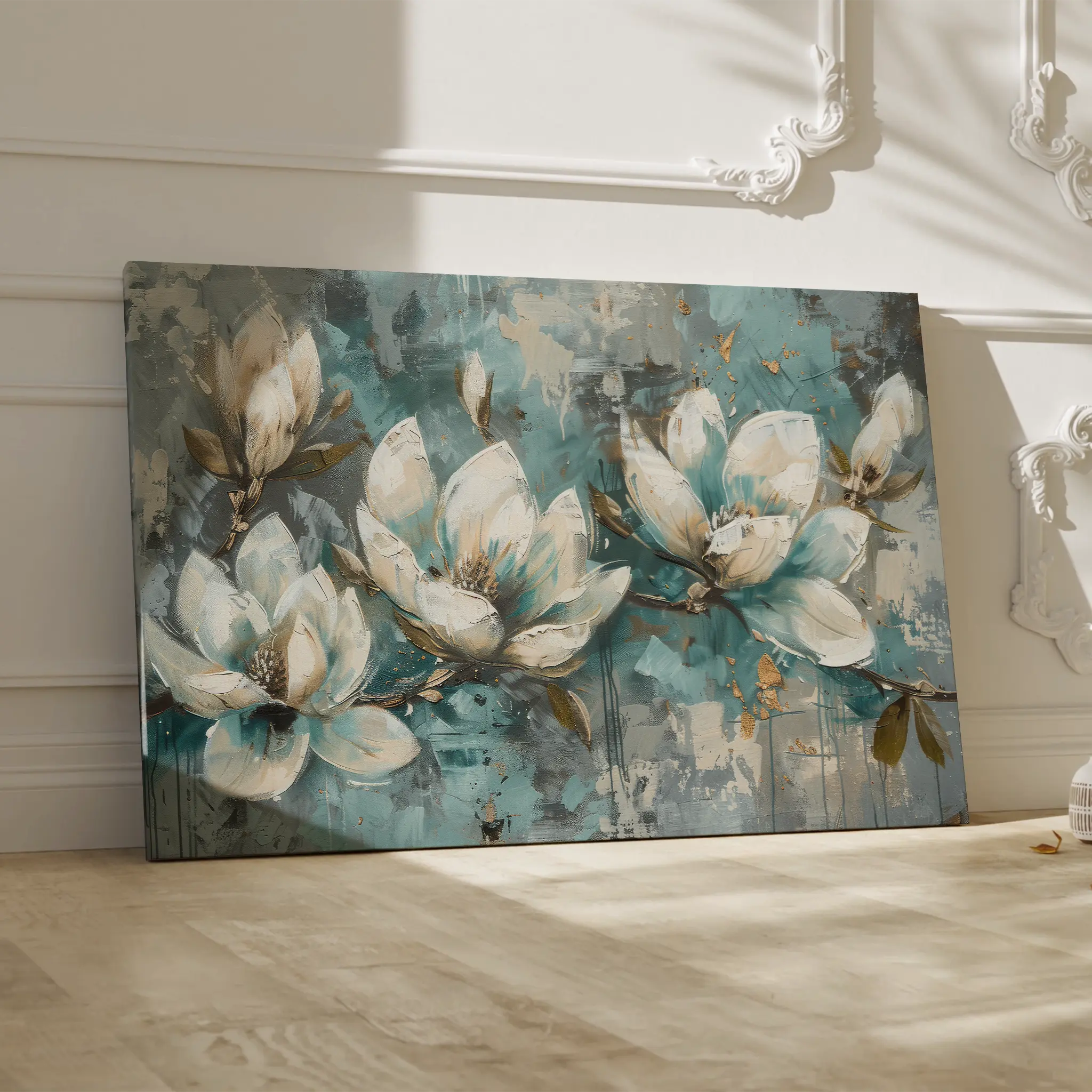 Floral Canvas Wall Art WAD236-F 90 x 60 cm / Stretched on hidden frame