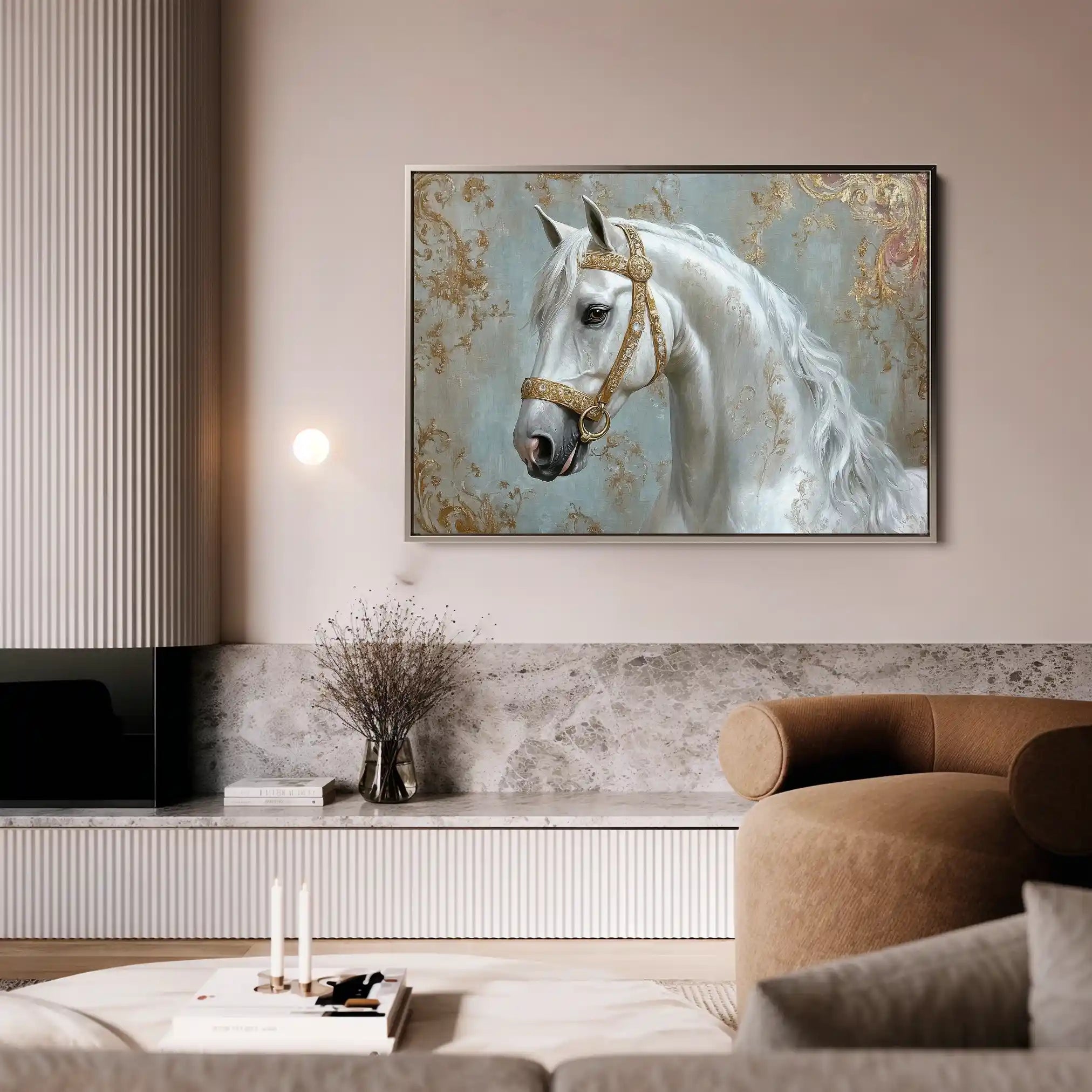 Horses 236 Canvas Art 90 x 60 cm / Stretched on hidden frame