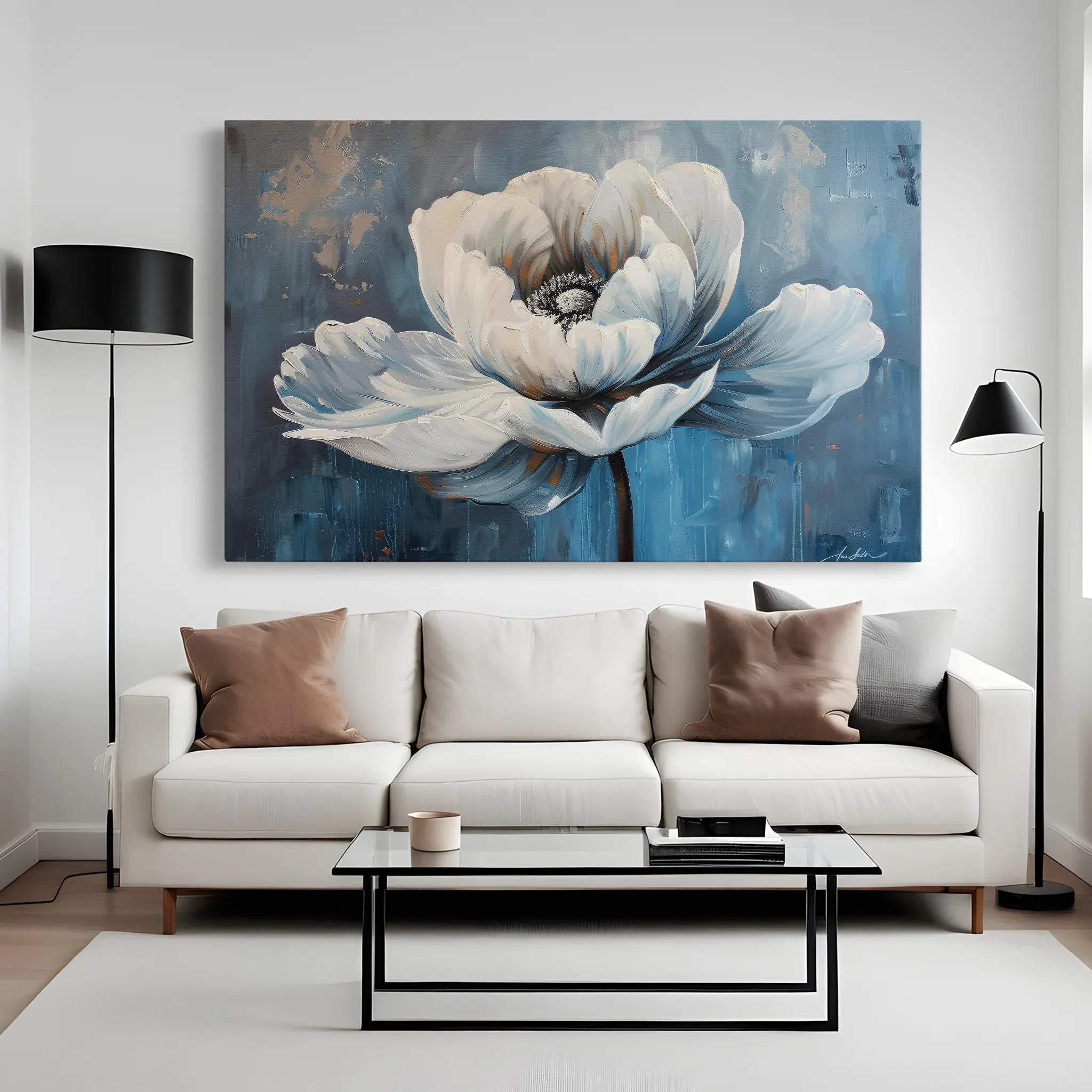 Floral Canvas Wall Art WAD237-F 90 x 60 cm / Stretched on hidden frame