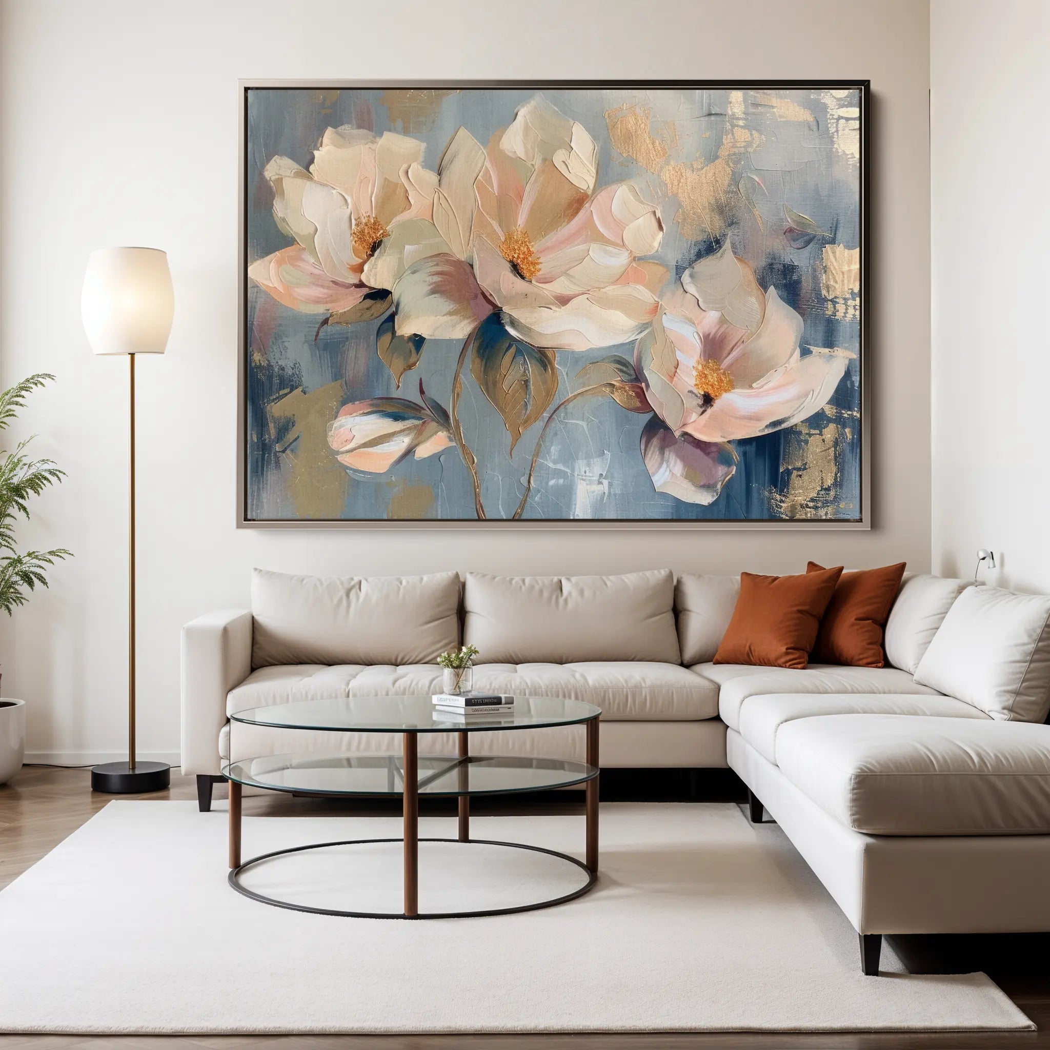 Floral Canvas Wall Art WAD238-F 90 x 60 cm / Stretched on hidden frame