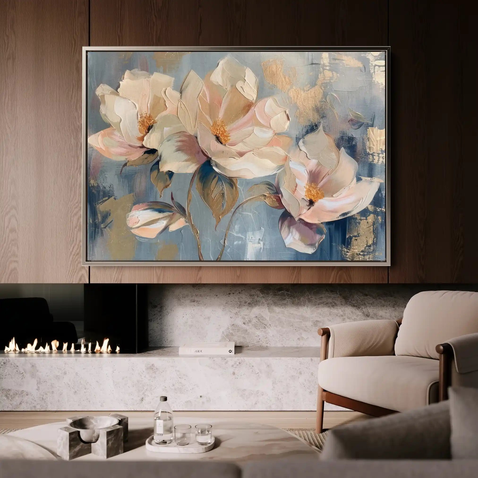 Floral Canvas Wall Art WAD238-F 90 x 60 cm / Stretched on hidden frame