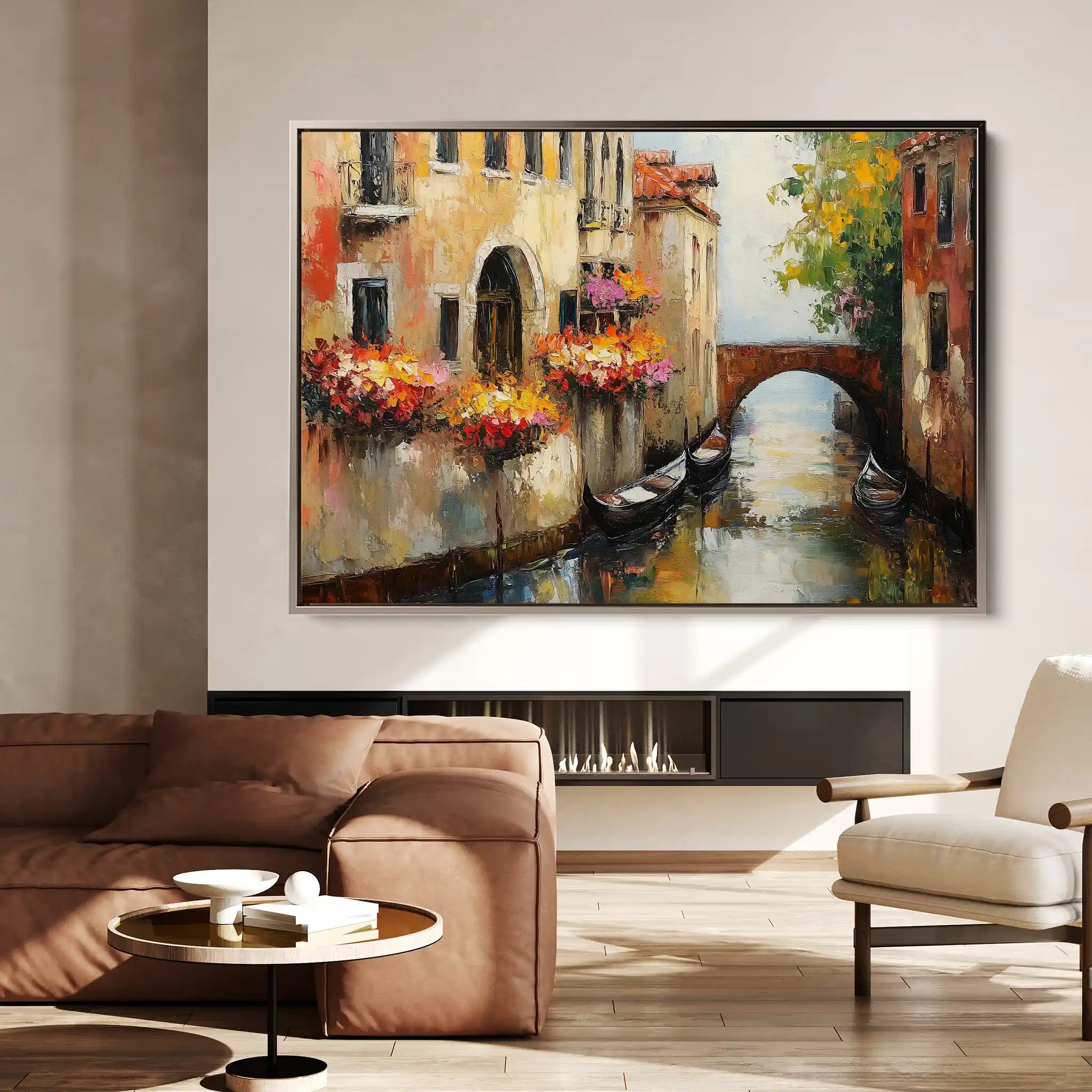Landscape 238 Canvas Art 90 x 60 cm / Stretched on hidden frame