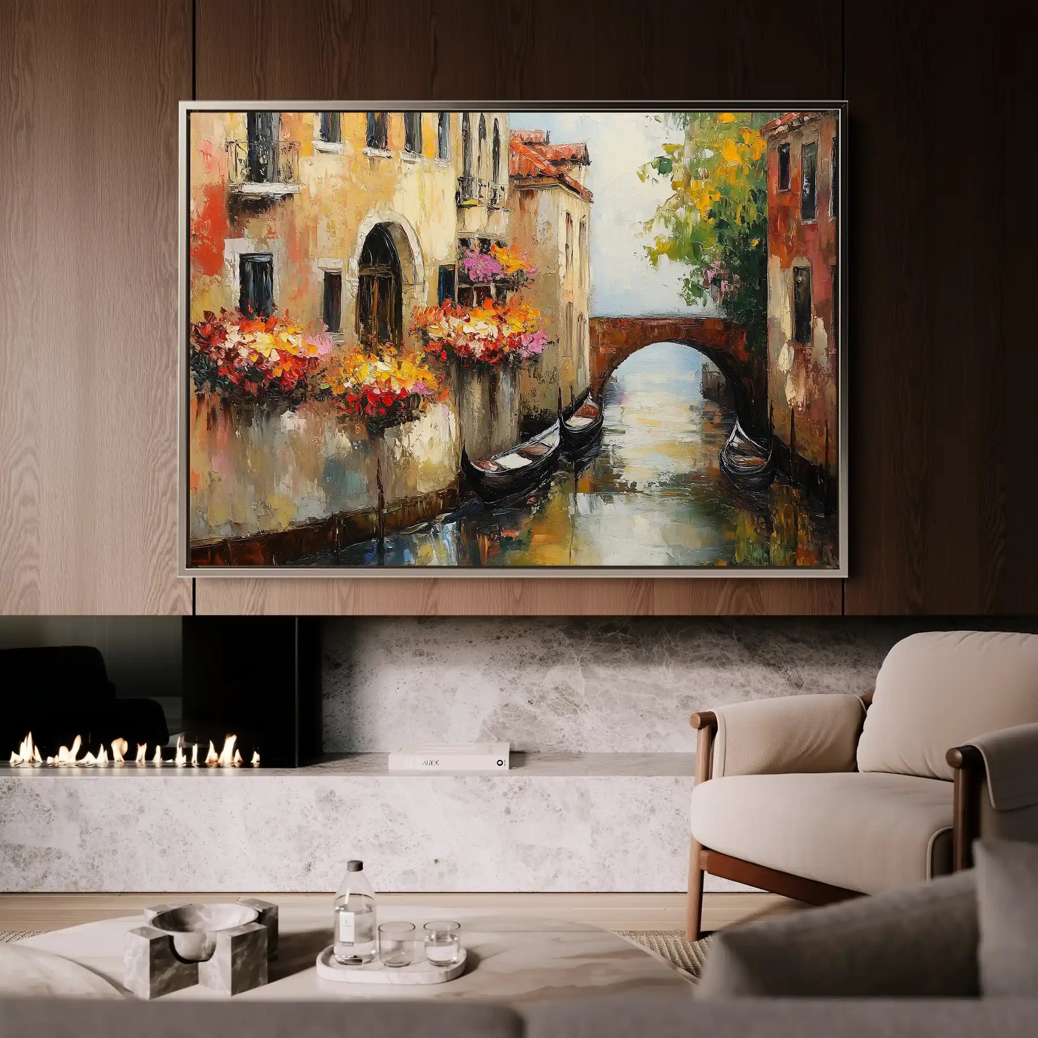 Landscape 238 Canvas Art 90 x 60 cm / Stretched on hidden frame