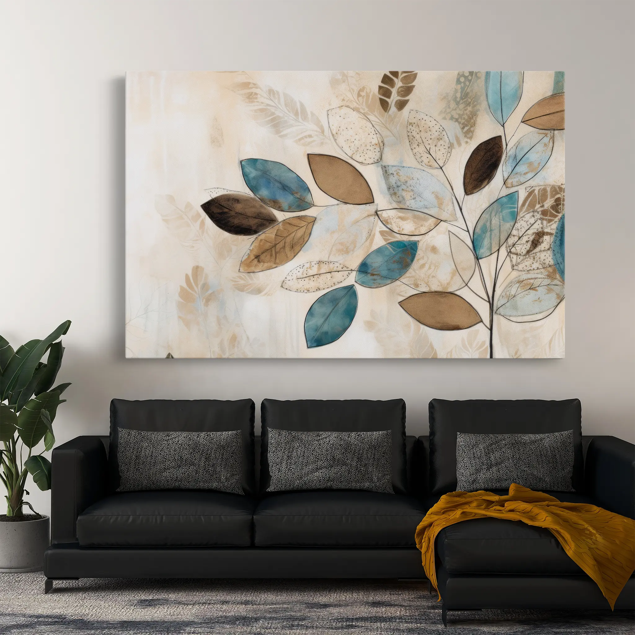 Floral Canvas Wall Art WAD239-F 90 x 60 cm / Stretched on hidden frame