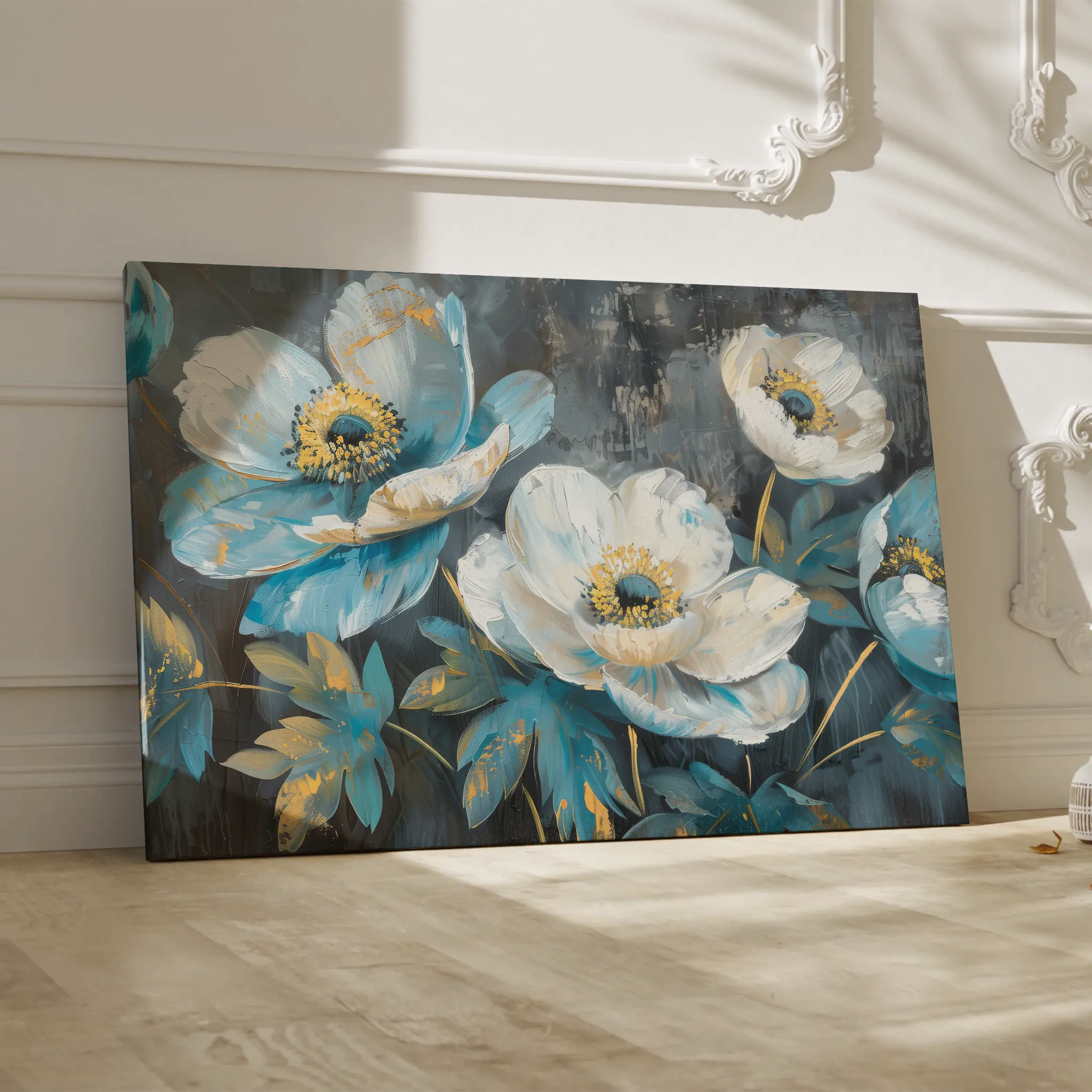 Floral Canvas Wall Art WAD240-F 90 x 60 cm / Stretched on hidden frame