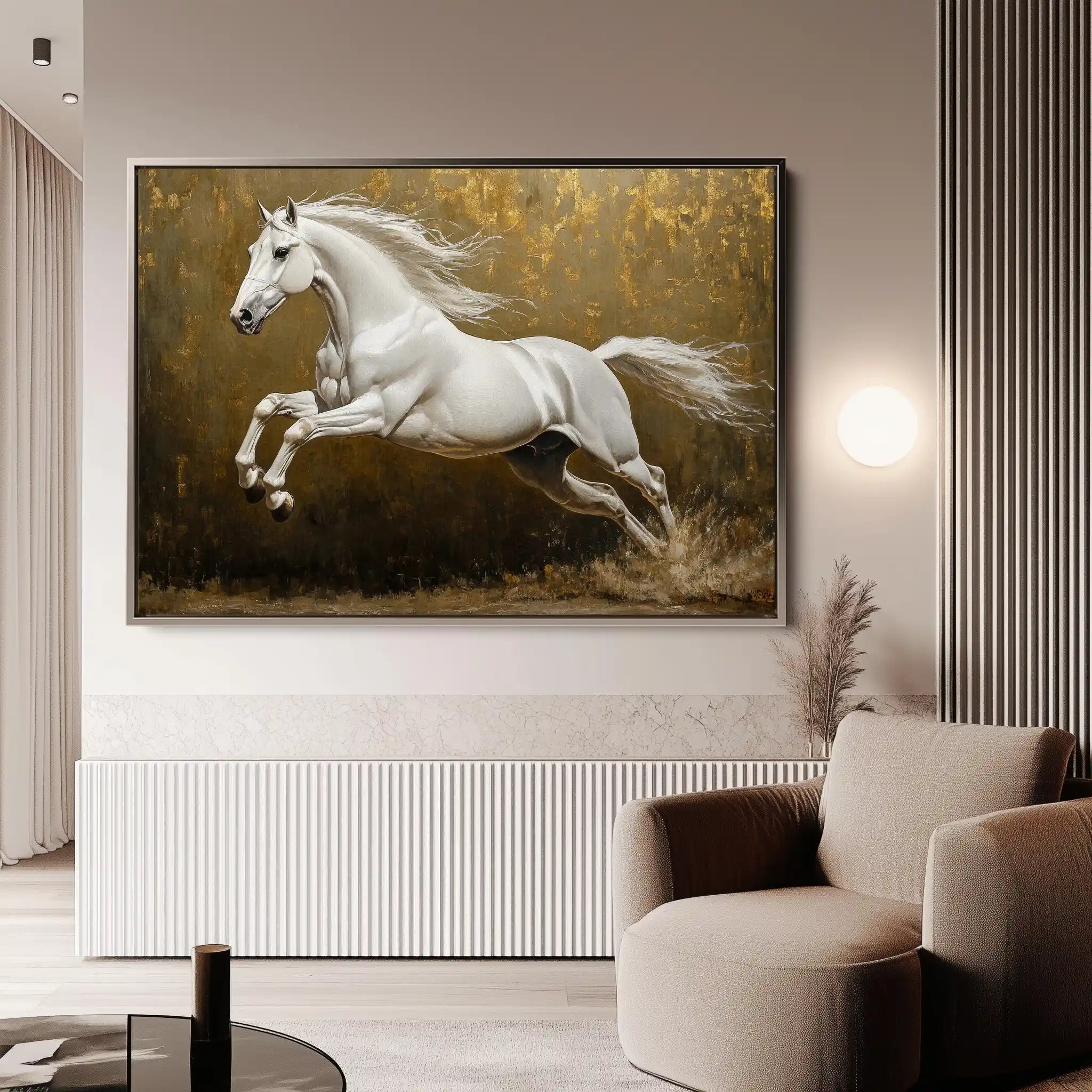 Horses Canvas Wall Art WAD240-H 90 x 60 cm / Stretched on hidden frame
