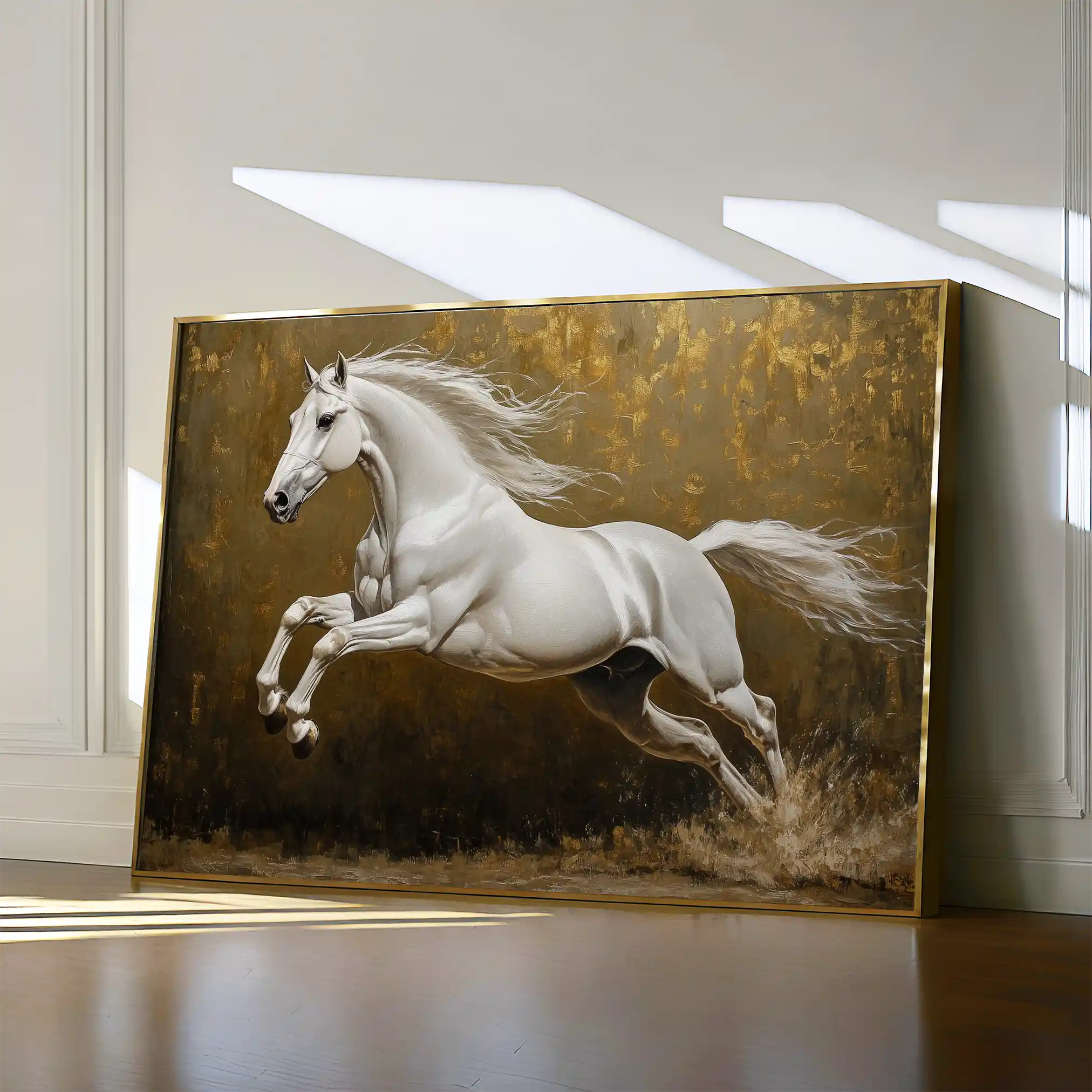 Horses Canvas Wall Art WAD240-H 90 x 60 cm / Stretched on hidden frame