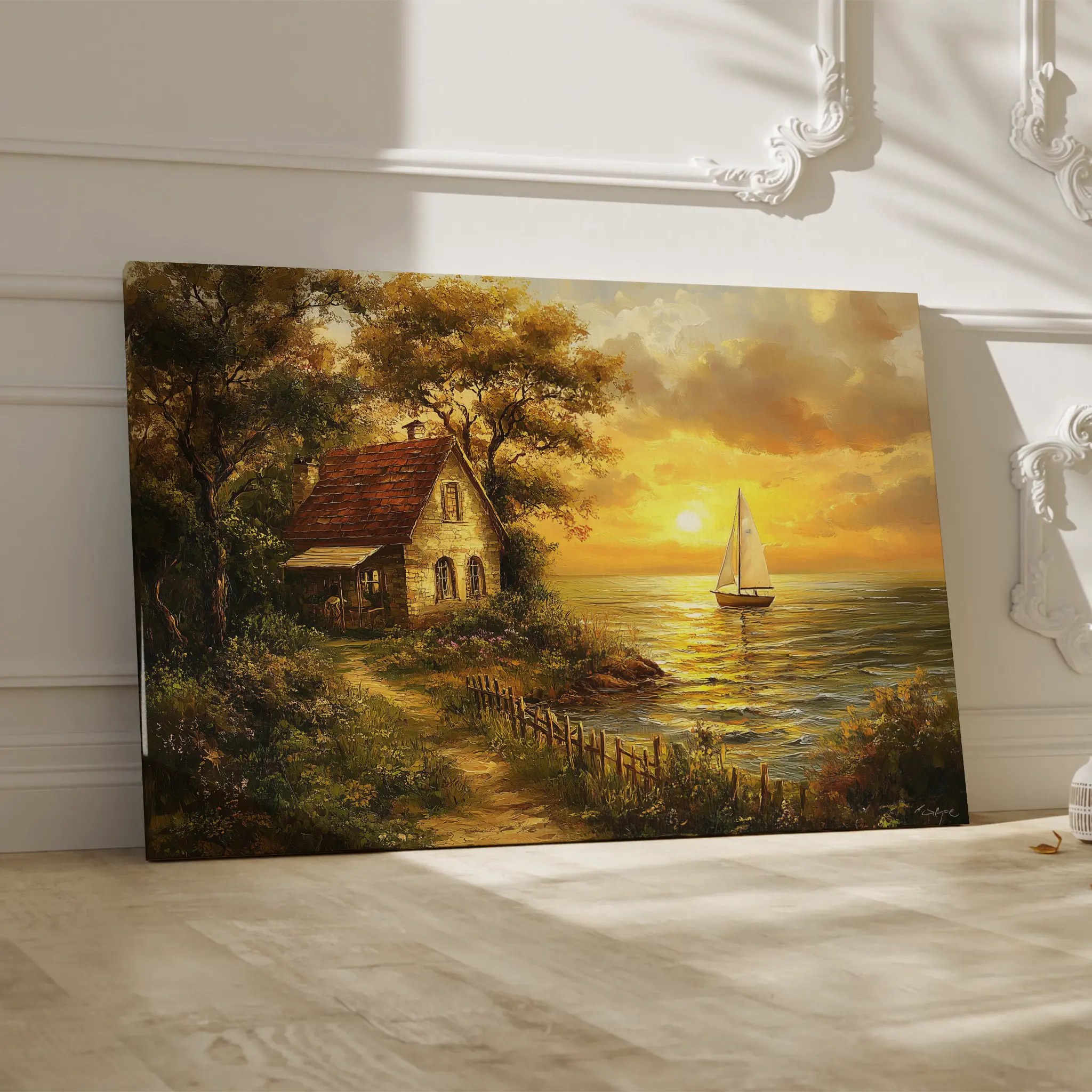 Landscape Canvas Wall Art WAD240-L 90 x 60 cm / Stretched on hidden frame