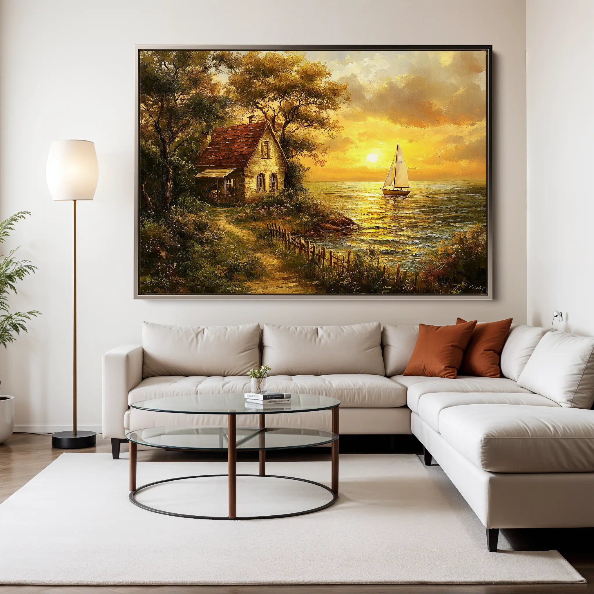 Landscape Canvas Wall Art WAD240-L 90 x 60 cm / Stretched on hidden frame