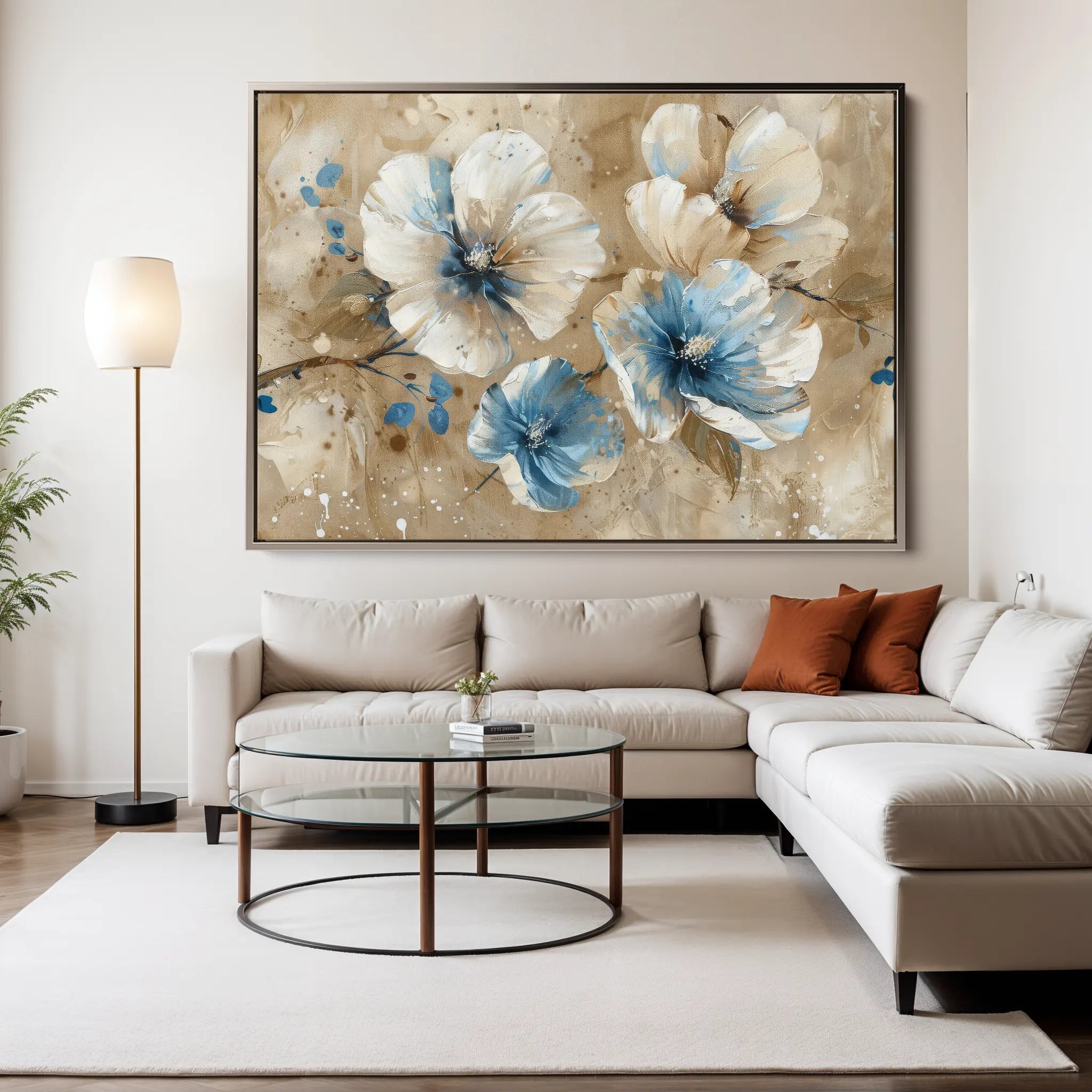 Floral Canvas Wall Art WAD241-F 90 x 60 cm / Stretched on hidden frame