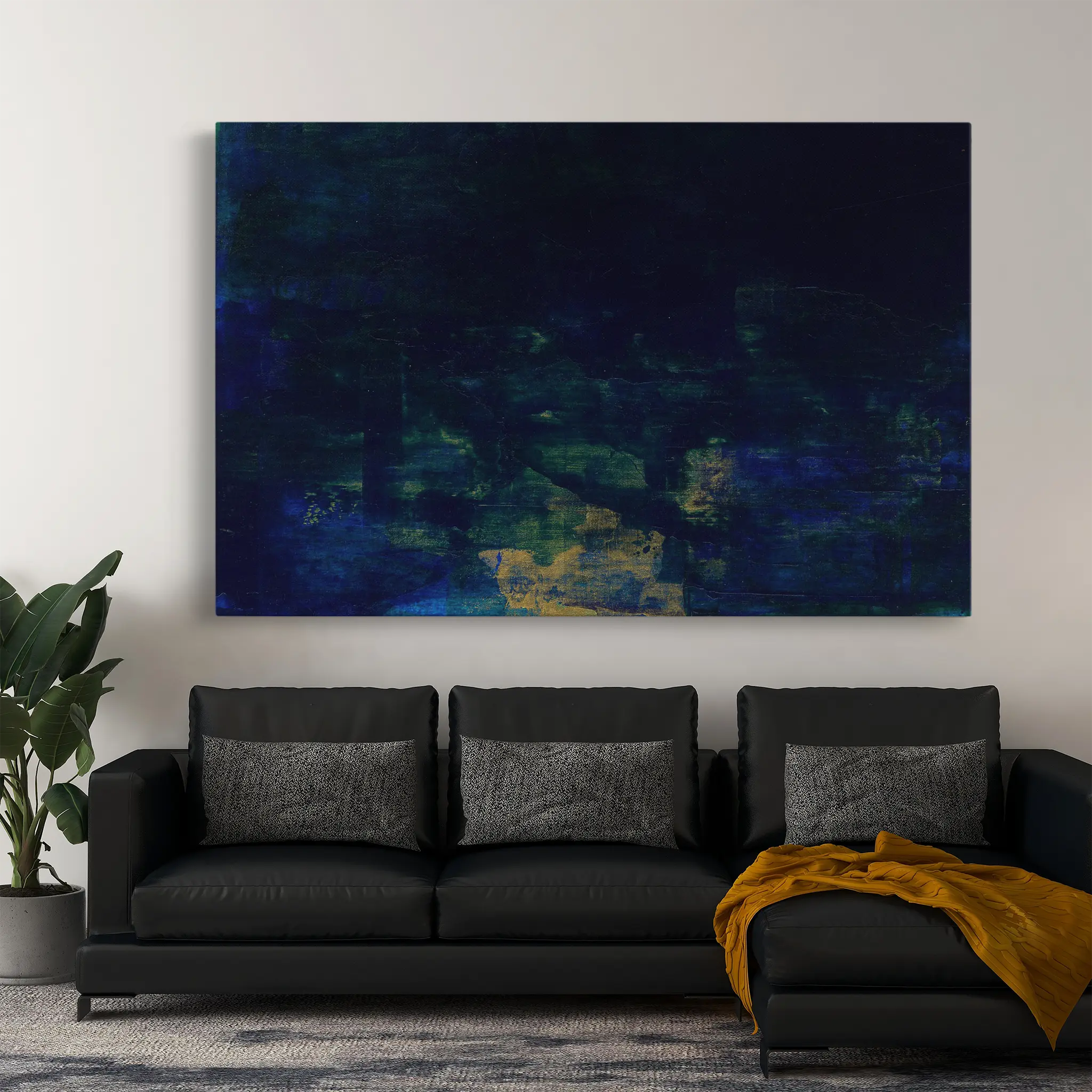 Abstract Canvas Wall Art WAD242-A 90 x 60 cm / Stretched on hidden frame