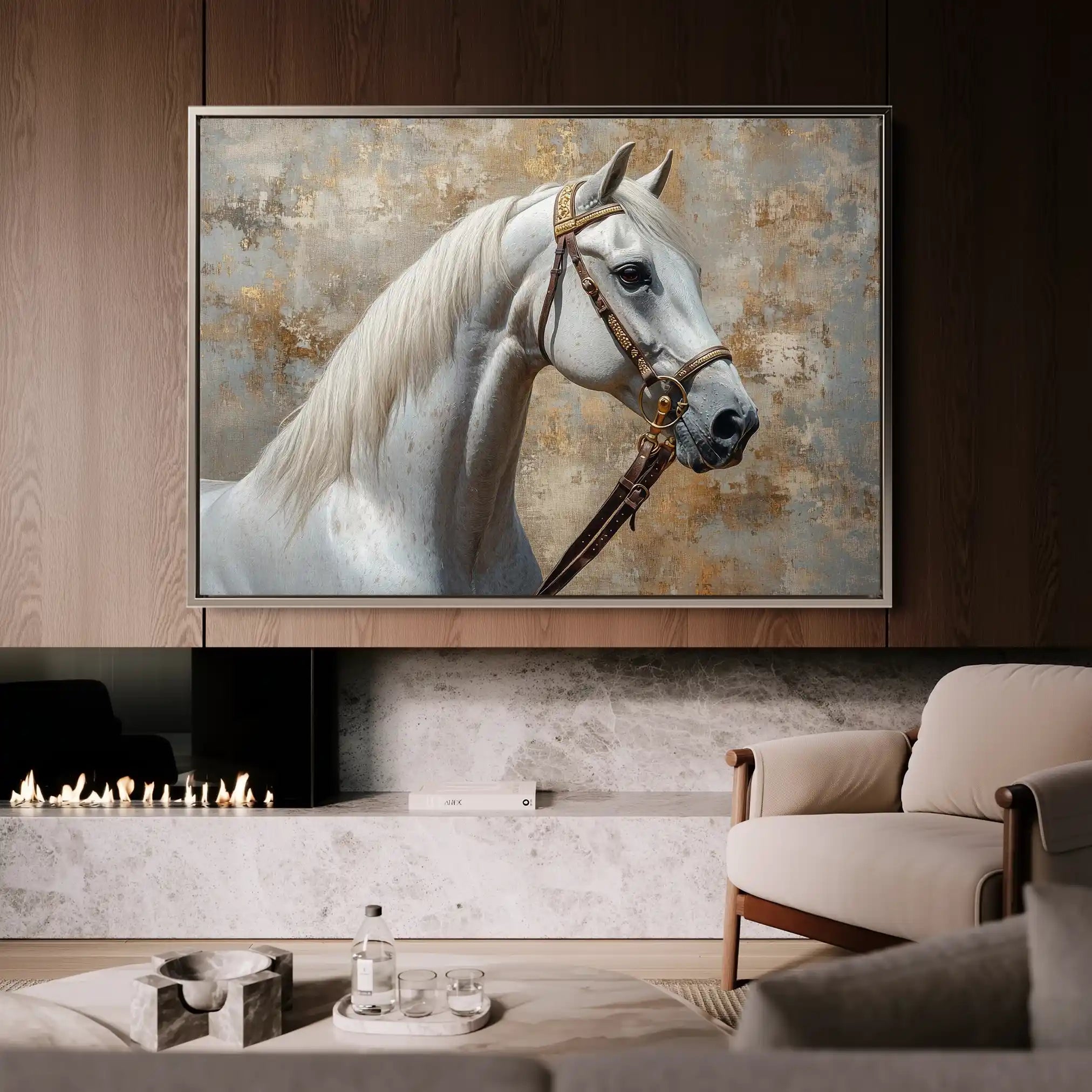 Horses 242 Canvas Art 90 x 60 cm / Stretched on hidden frame