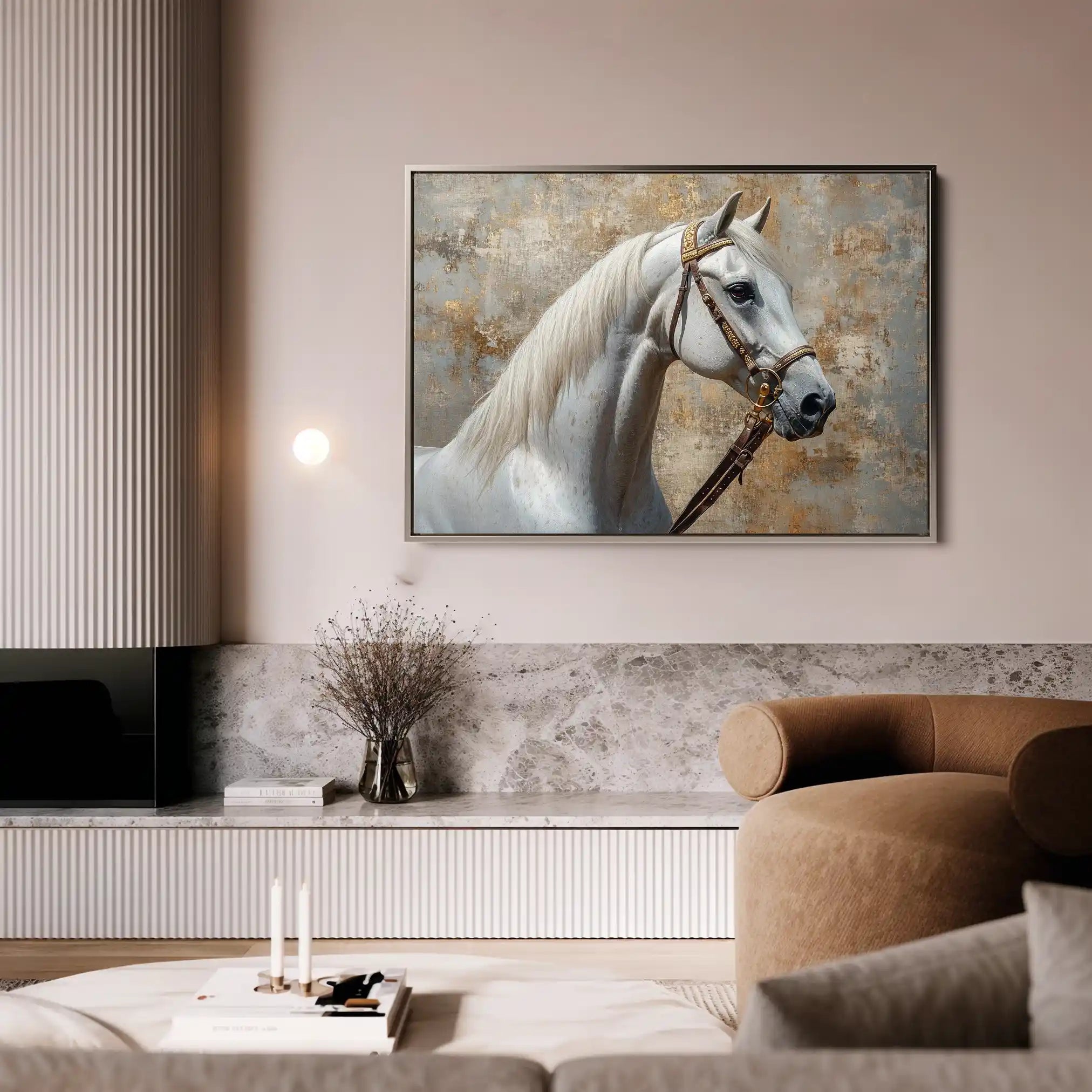 Horses 242 Canvas Art 90 x 60 cm / Stretched on hidden frame