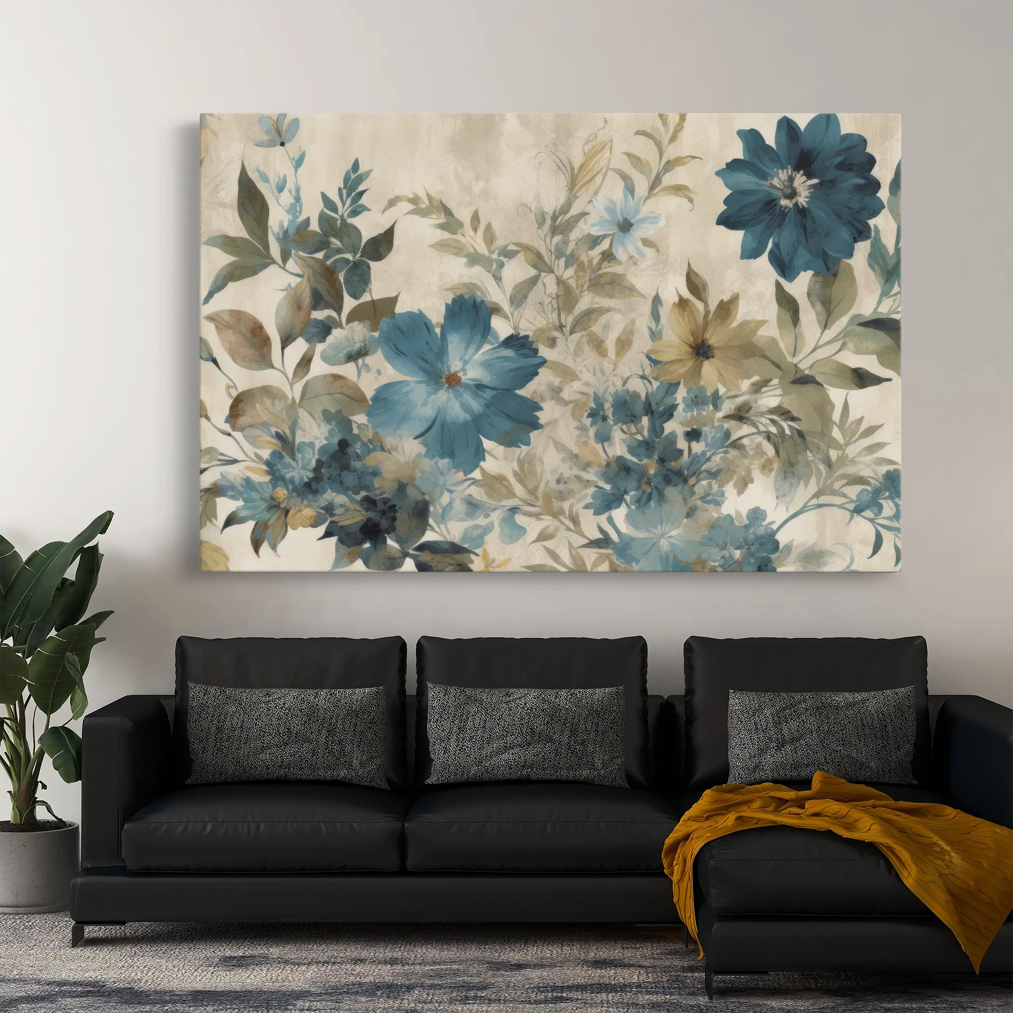 Floral Canvas Wall Art WAD243-F 90 x 60 cm / Stretched on hidden frame