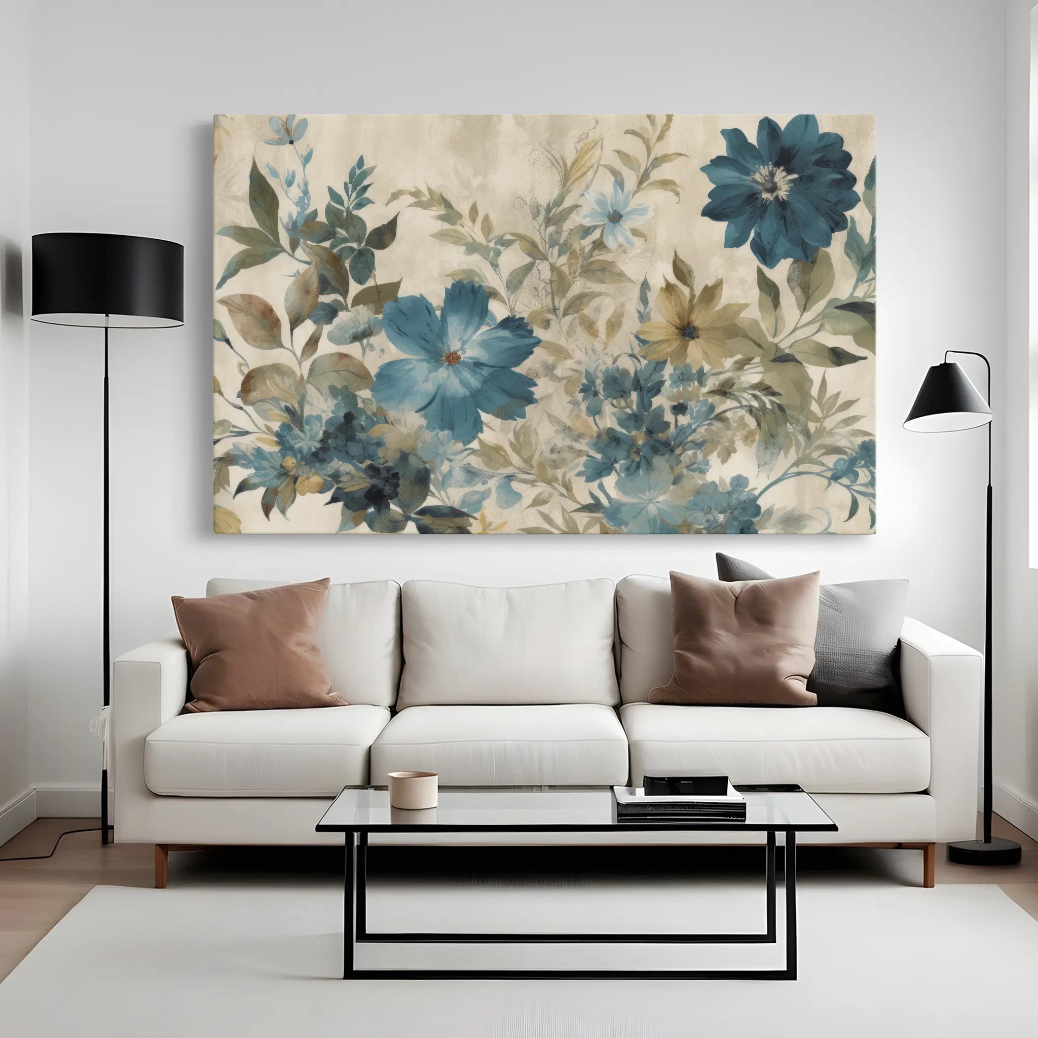 Floral Canvas Wall Art WAD243-F 90 x 60 cm / Stretched on hidden frame