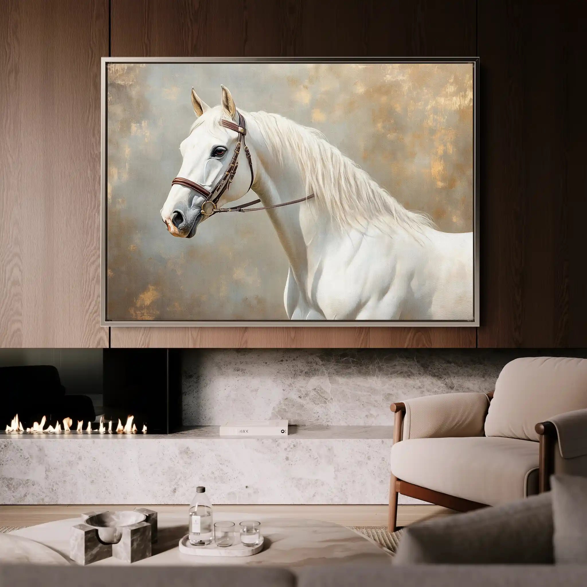 Horses 243 Canvas Art 90 x 60 cm / Stretched on hidden frame