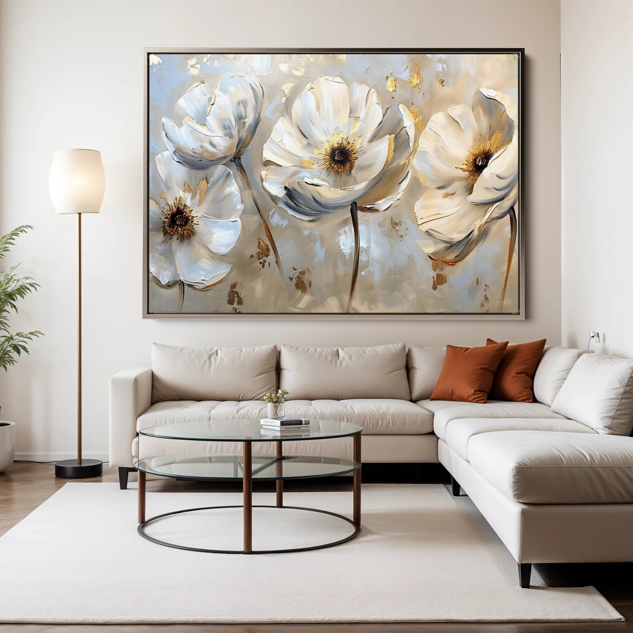 Floral Canvas Wall Art WAD244-F 90 x 60 cm / Stretched on hidden frame