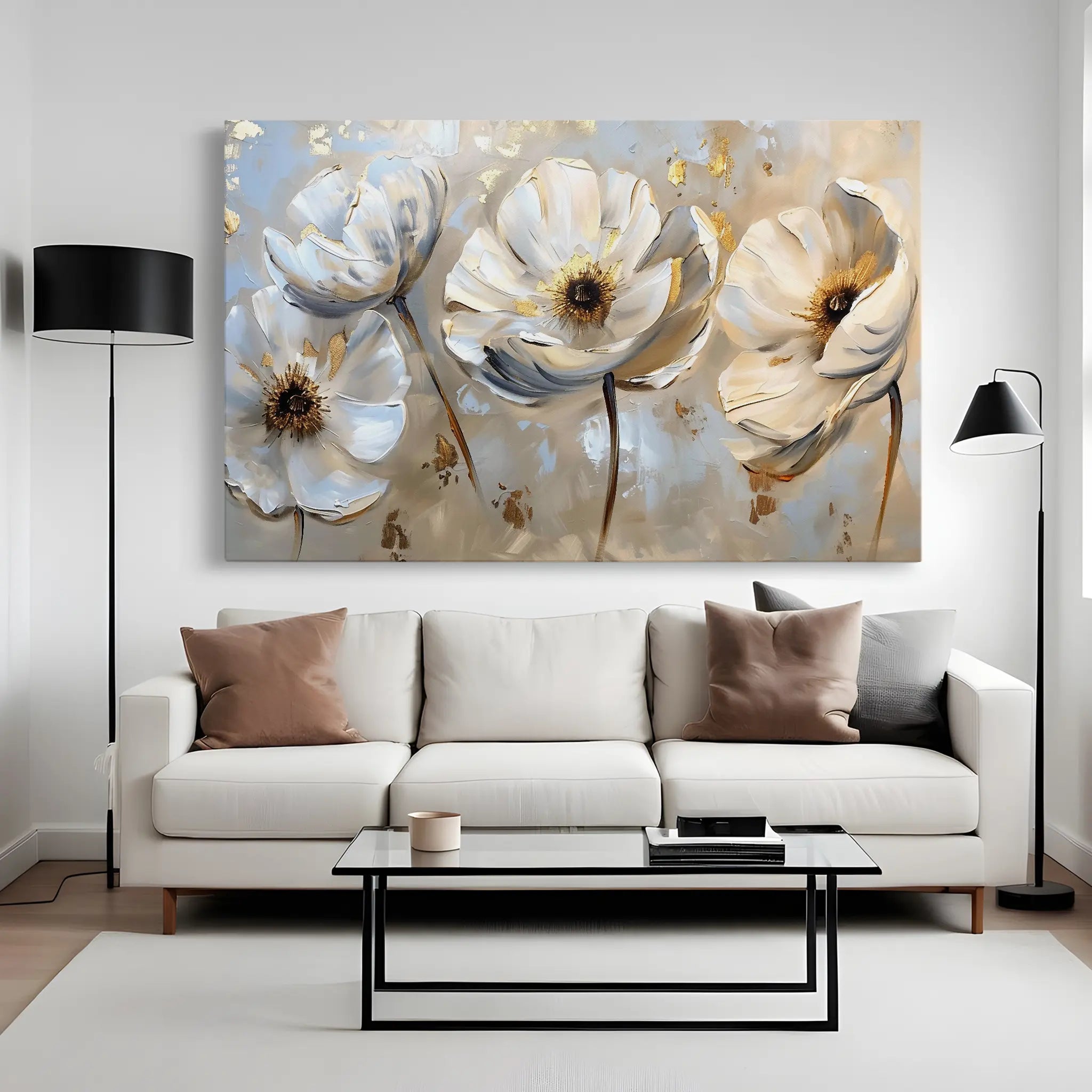 Floral Canvas Wall Art WAD244-F 90 x 60 cm / Stretched on hidden frame