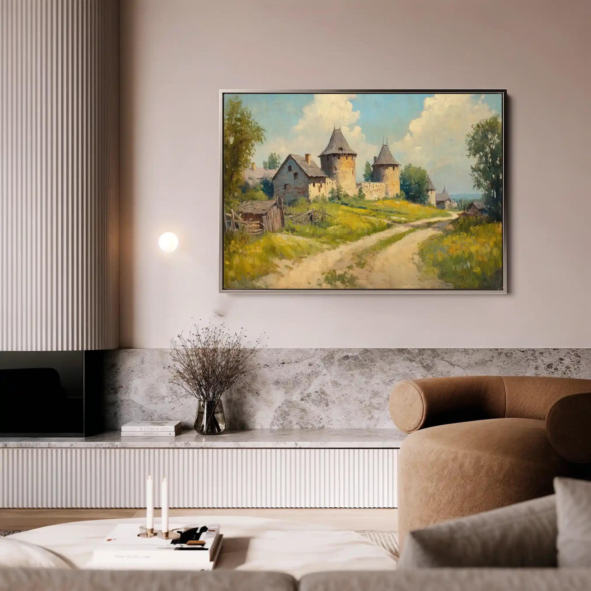 Landscape 244 Canvas Art 90 x 60 cm / Stretched on hidden frame