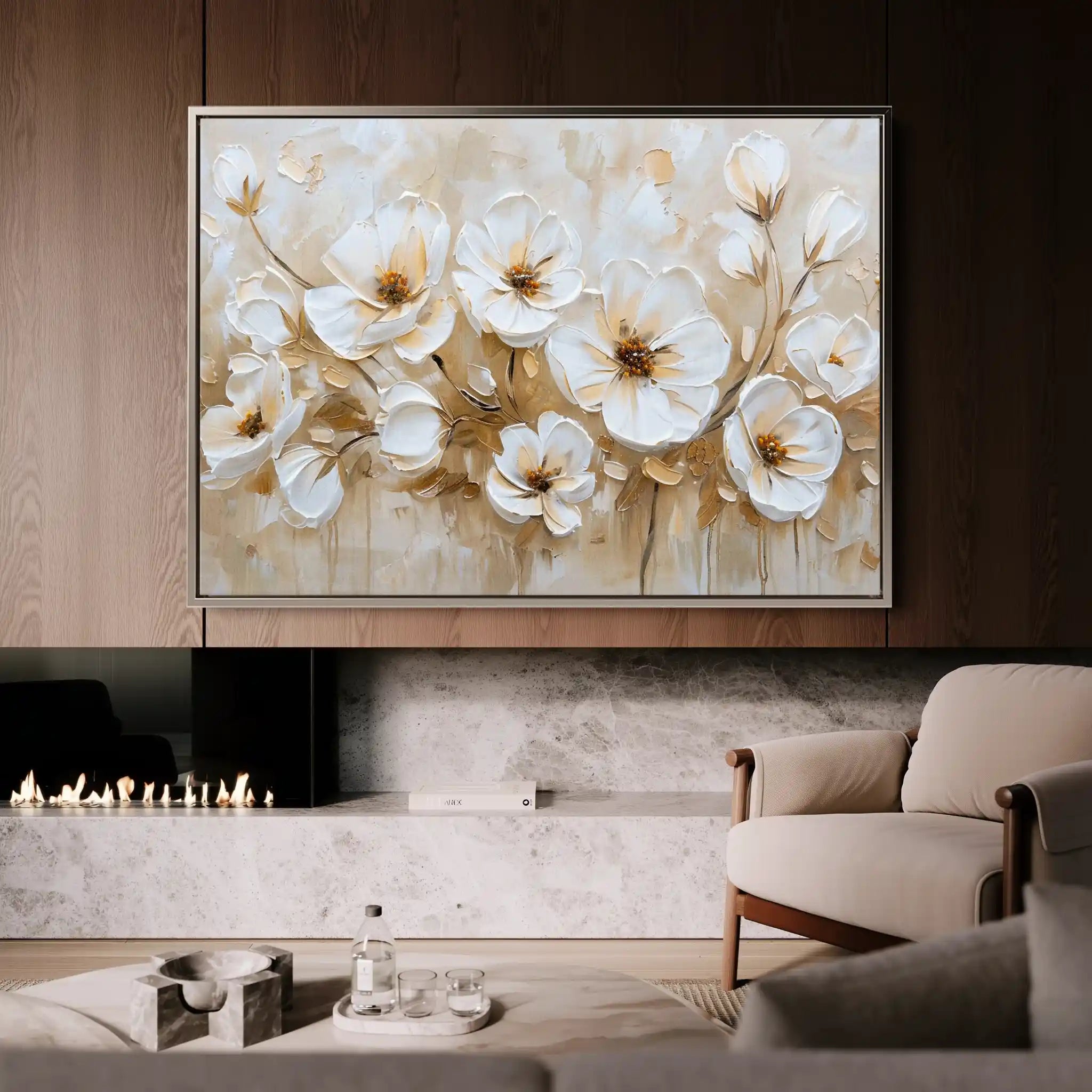 Floral Canvas Wall Art WAD245-F 90 x 60 cm / Stretched on hidden frame