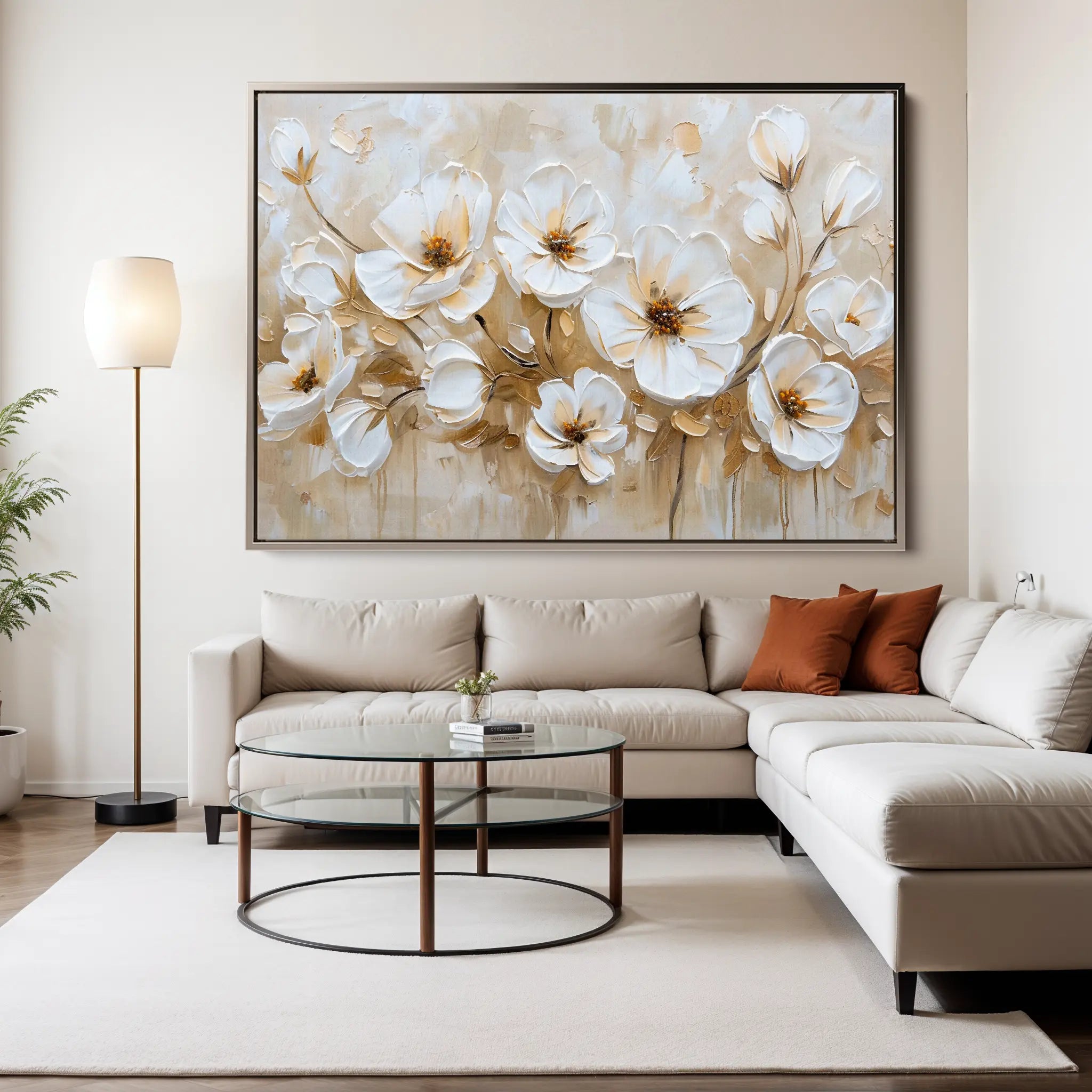 Floral Canvas Wall Art WAD245-F 90 x 60 cm / Stretched on hidden frame