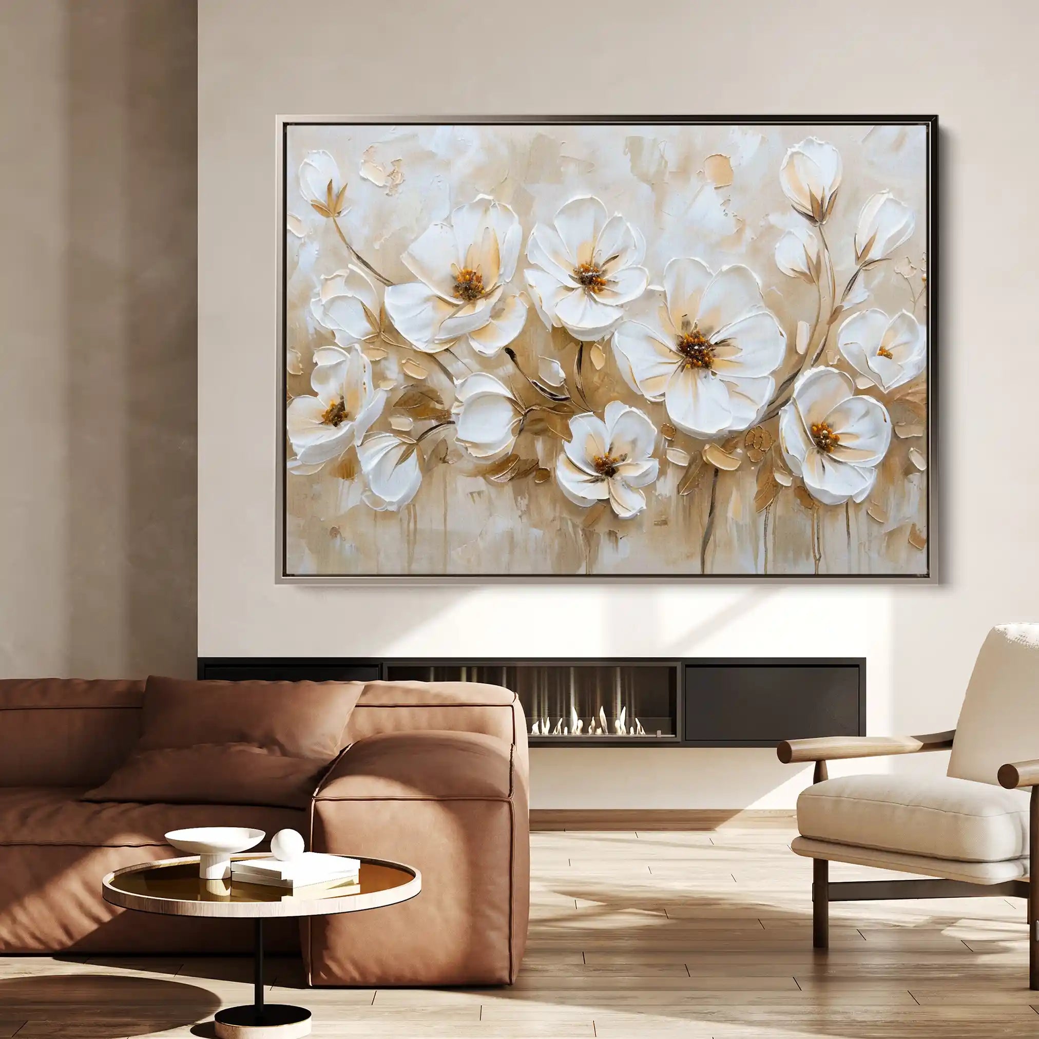 Floral Canvas Wall Art WAD245-F 90 x 60 cm / Stretched on hidden frame