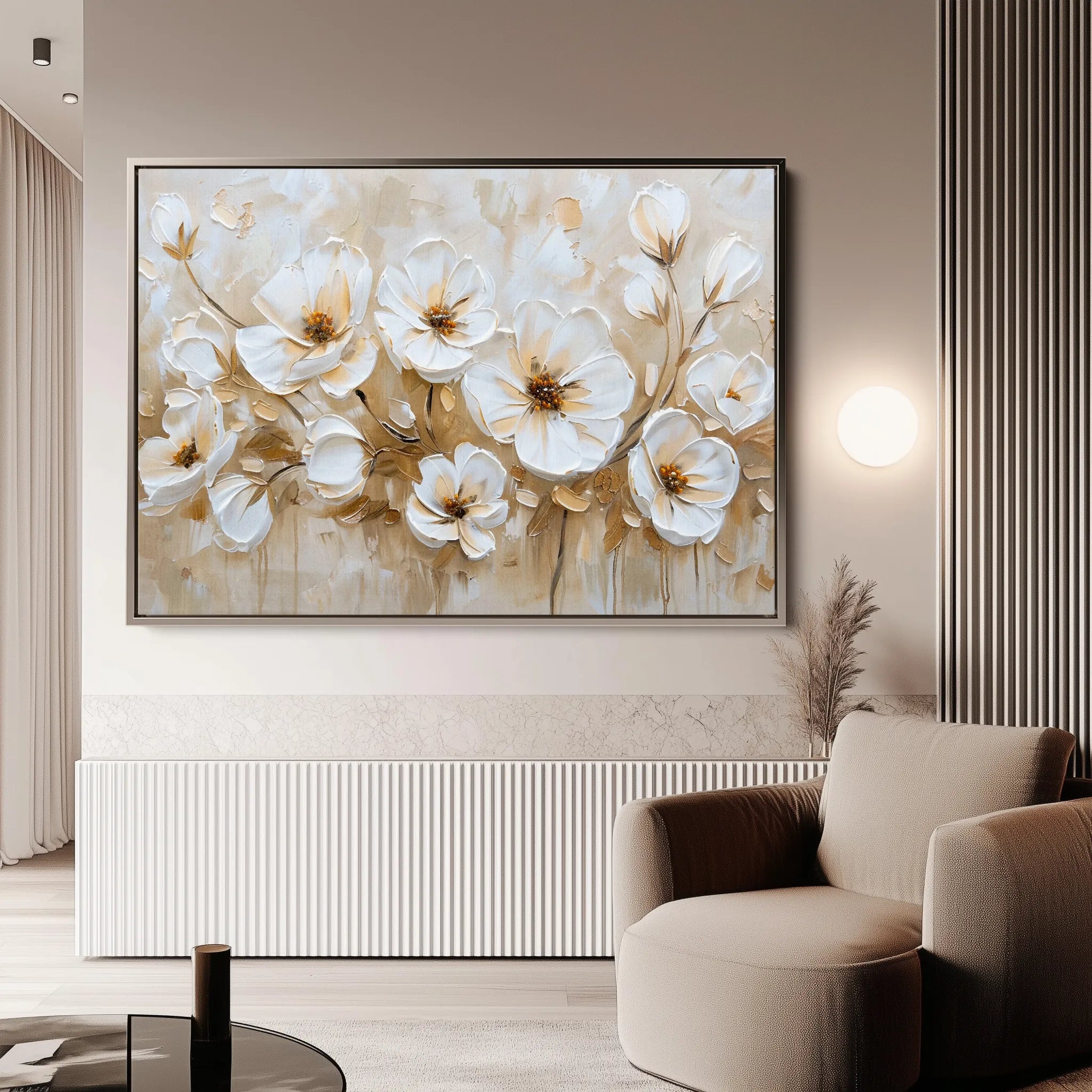 Floral Canvas Wall Art WAD245-F 90 x 60 cm / Stretched on hidden frame
